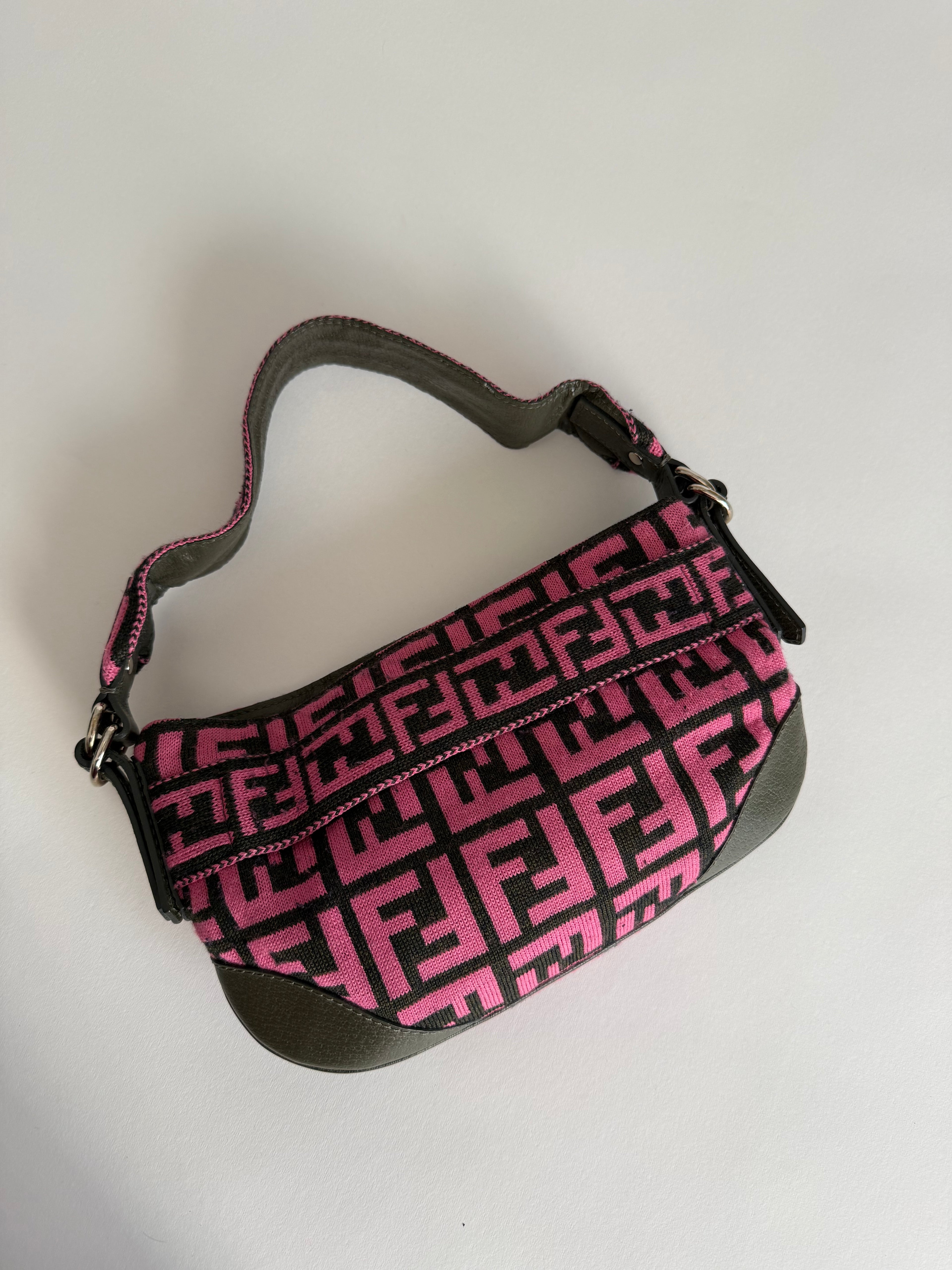 Fendi Zucca one belt knit wool pink
