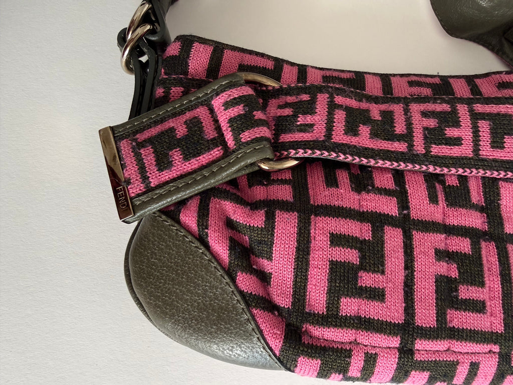 Fendi Zucca one belt knit wool pink
