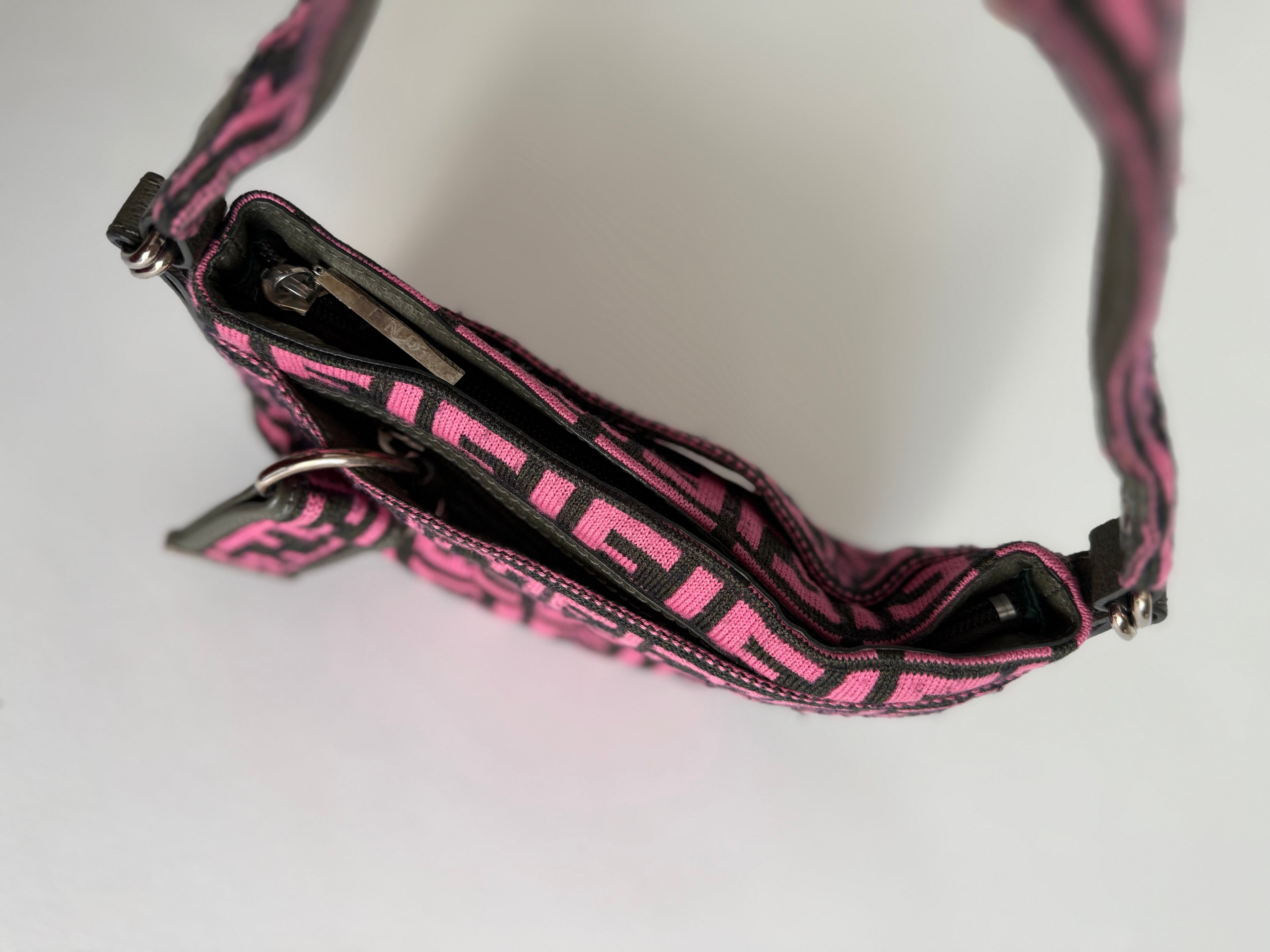 Fendi Zucca one belt knit wool pink
