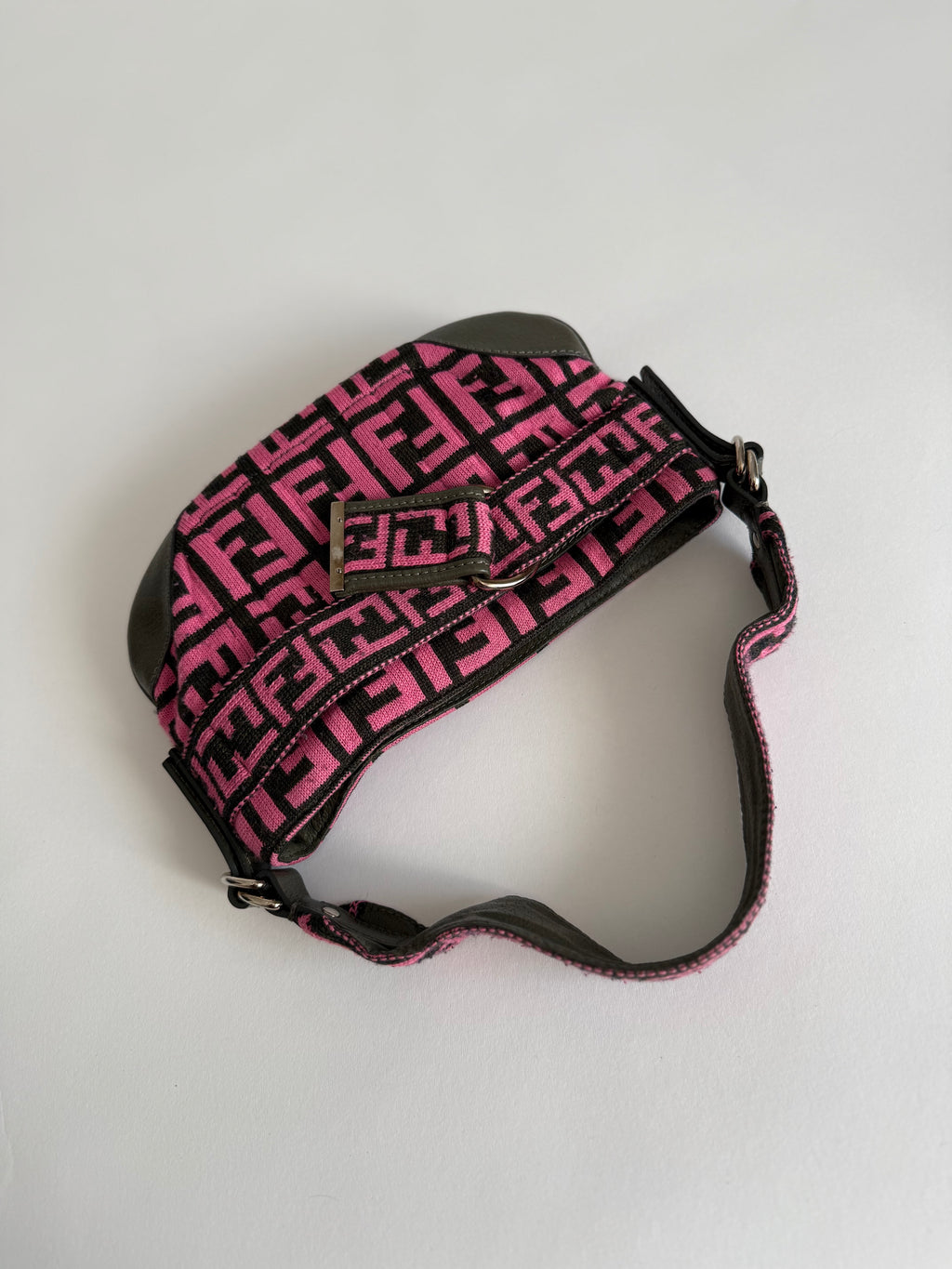 Fendi Zucca one belt knit wool pink