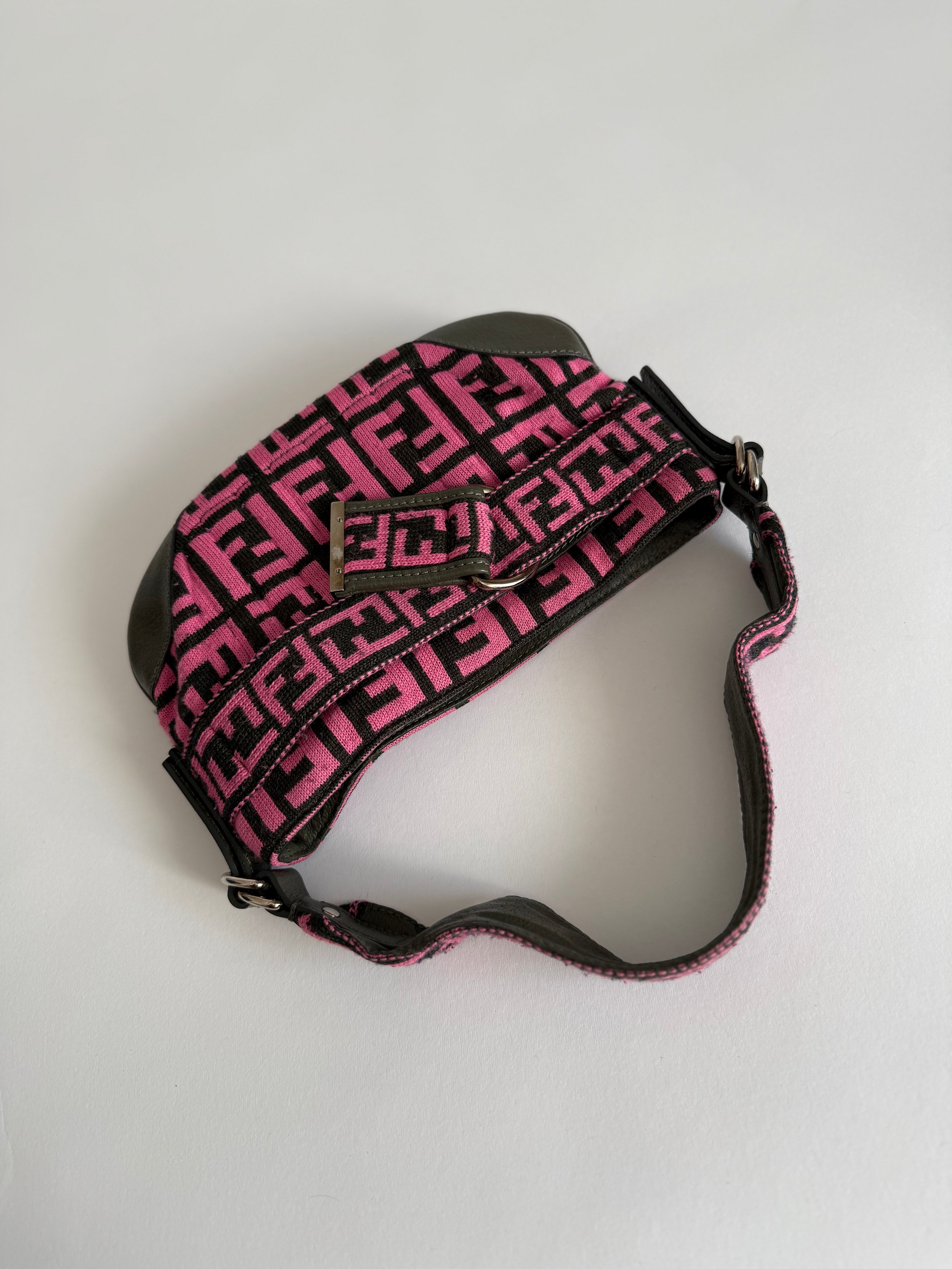 Fendi Zucca one belt knit wool pink