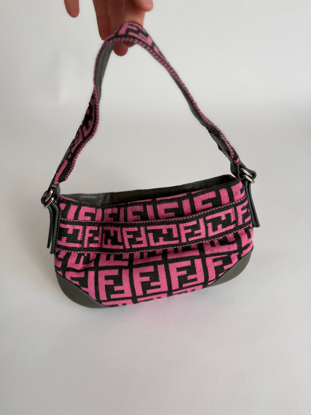 Fendi Zucca one belt knit wool pink