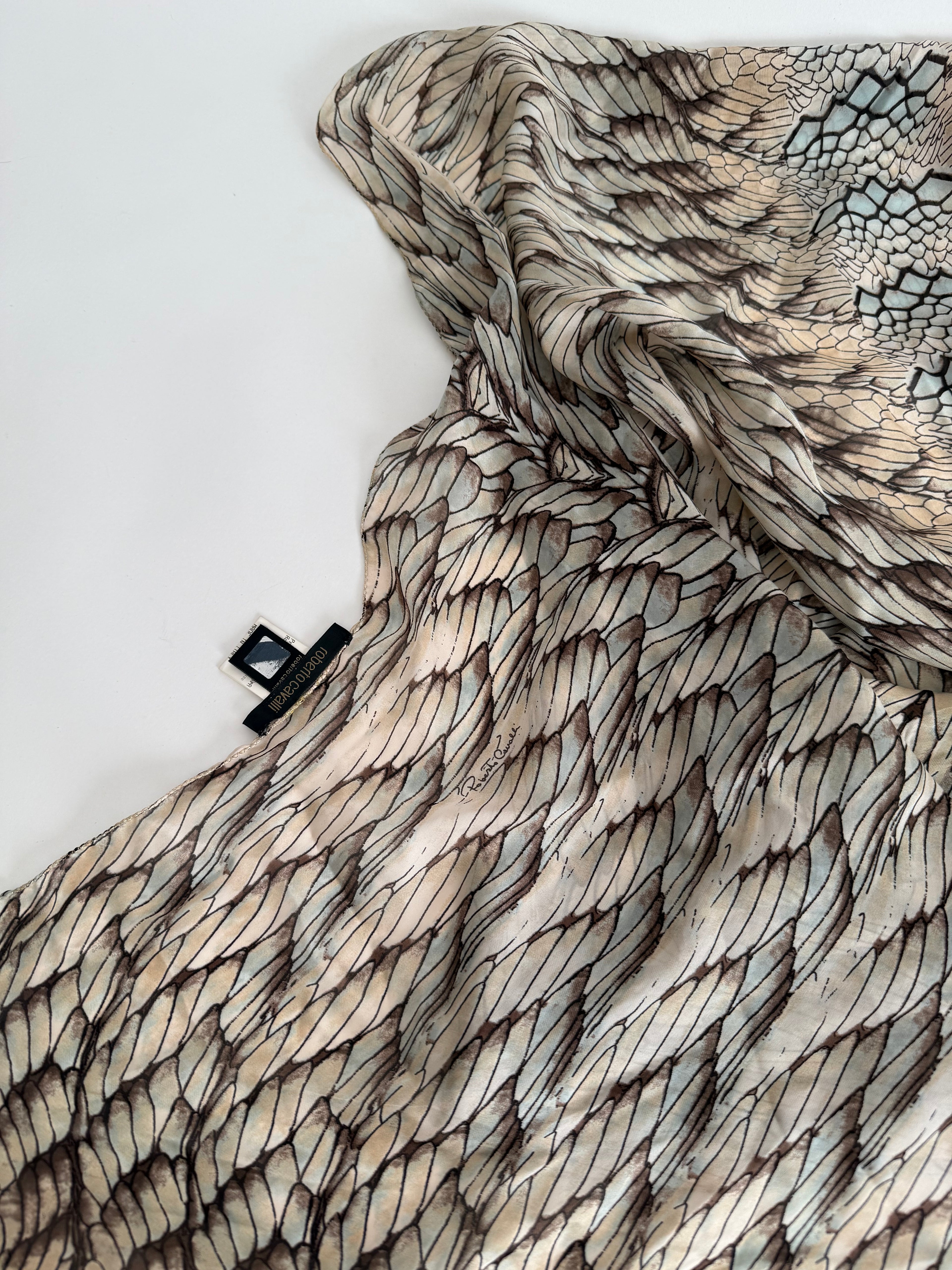 Roberto Cavalli SS 2006 dress open back with shawl