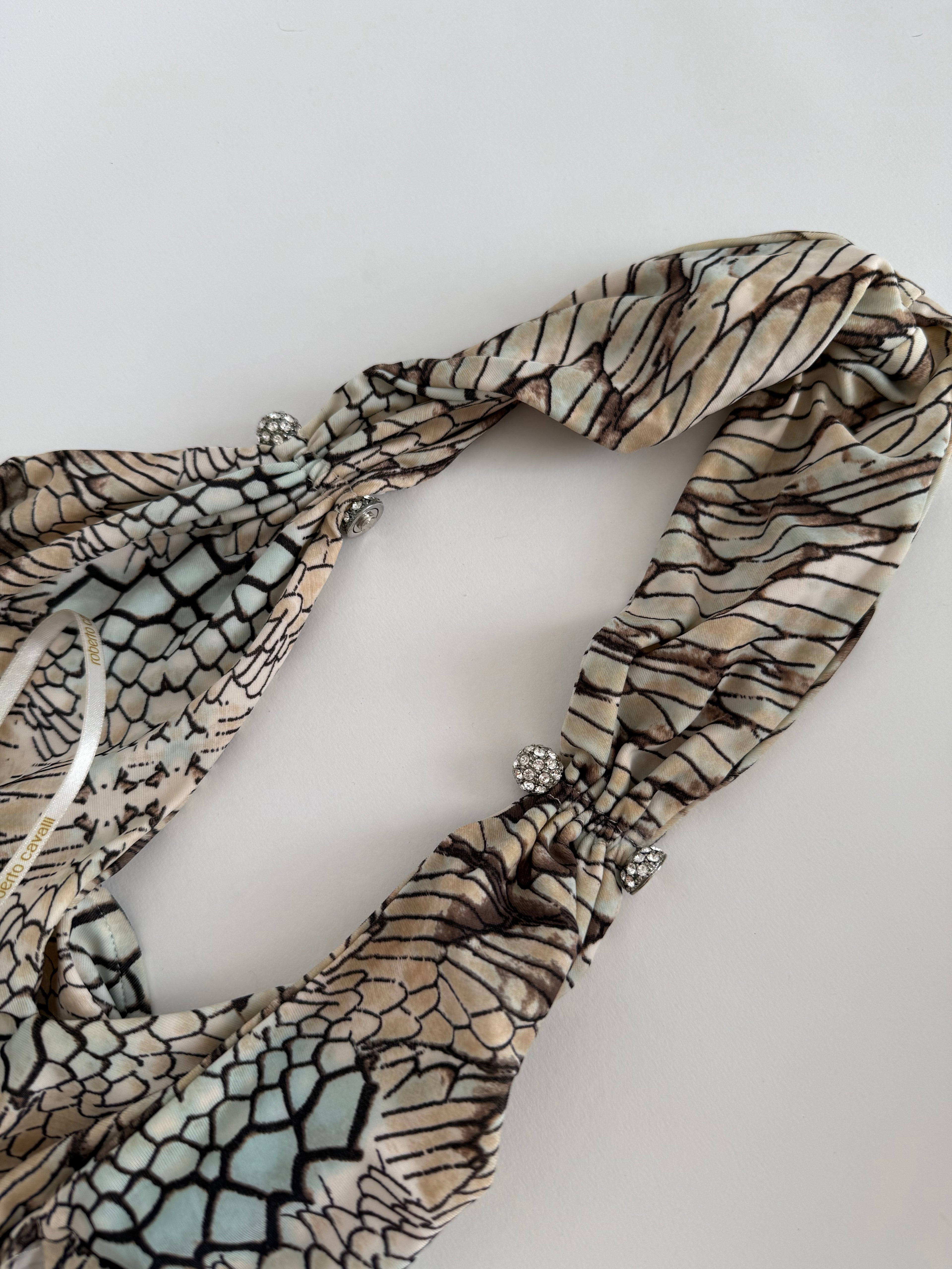 Roberto Cavalli SS 2006 dress open back with shawl