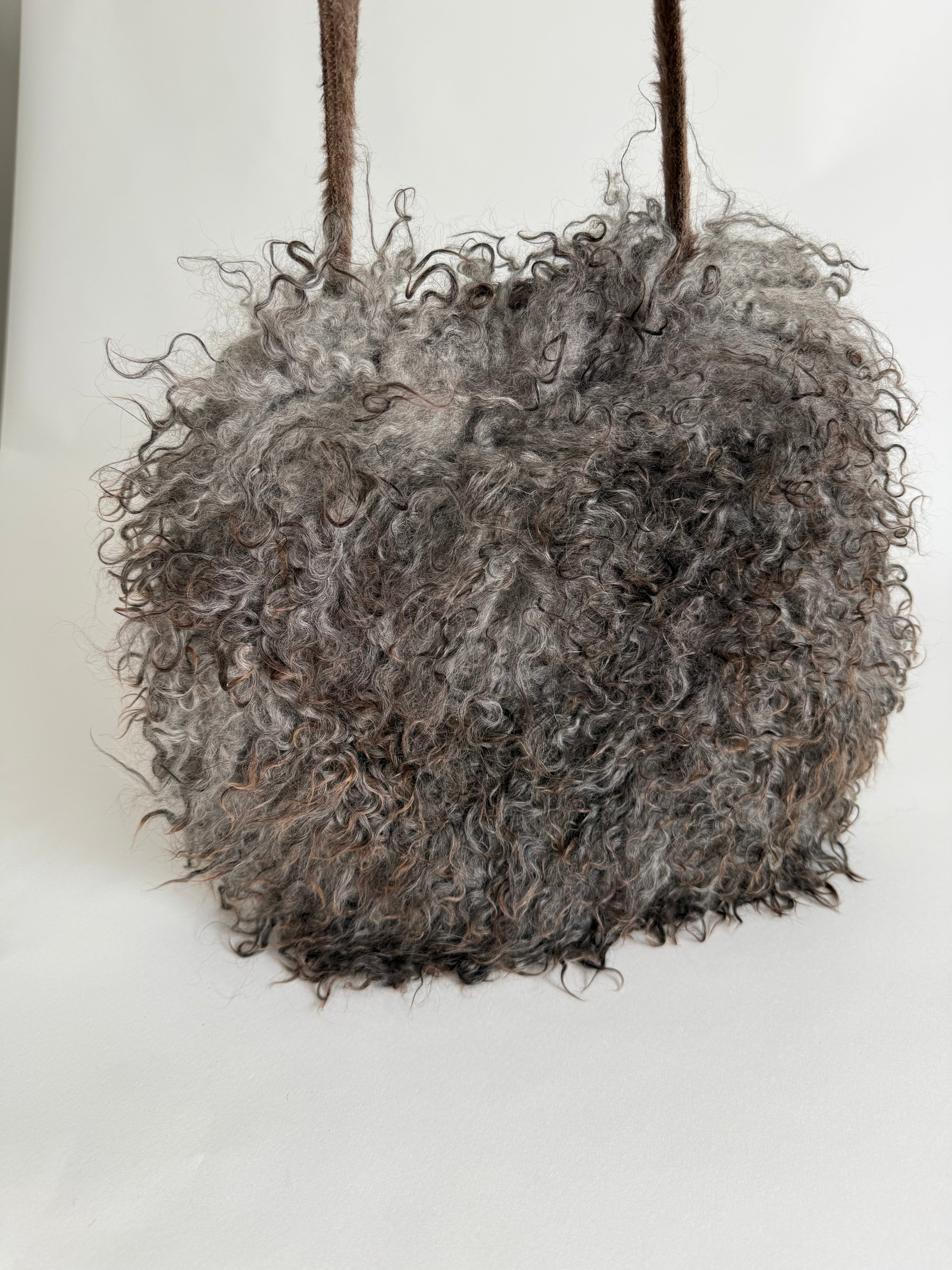Fendi 90s mongolian fur bag