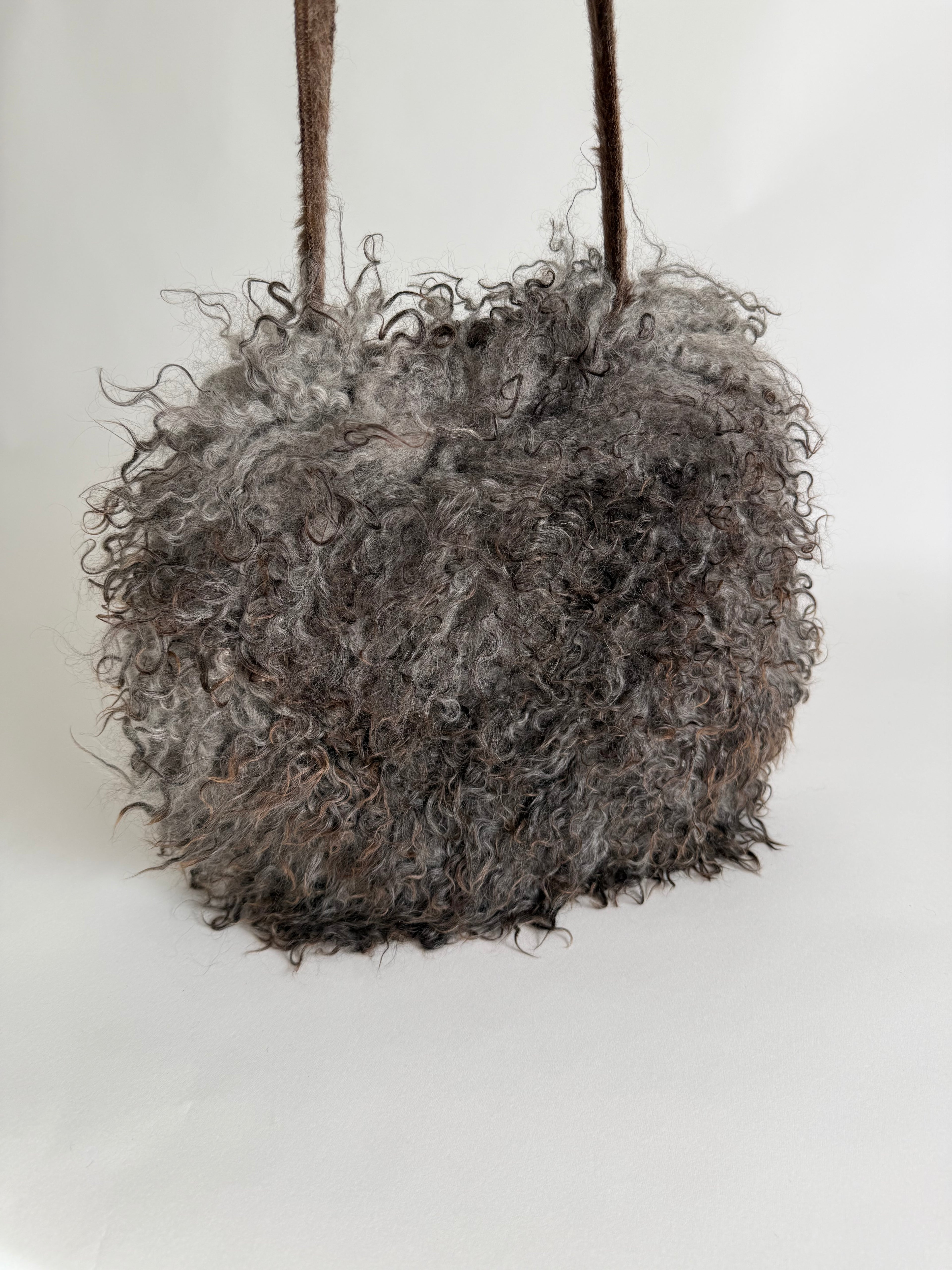 Fendi 90s mongolian fur bag