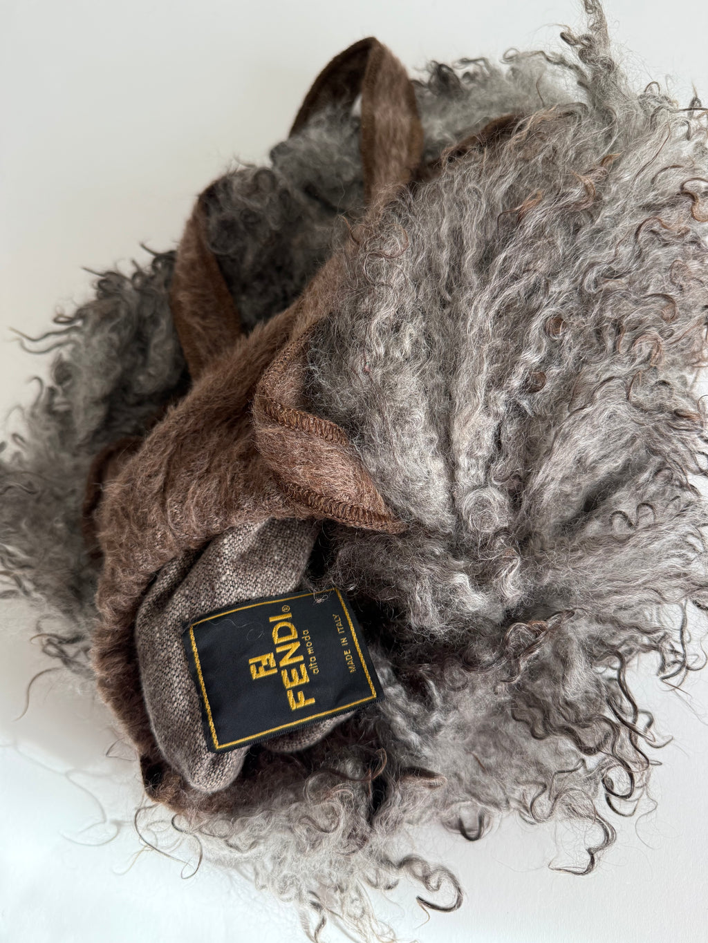 Fendi 90s mongolian fur bag