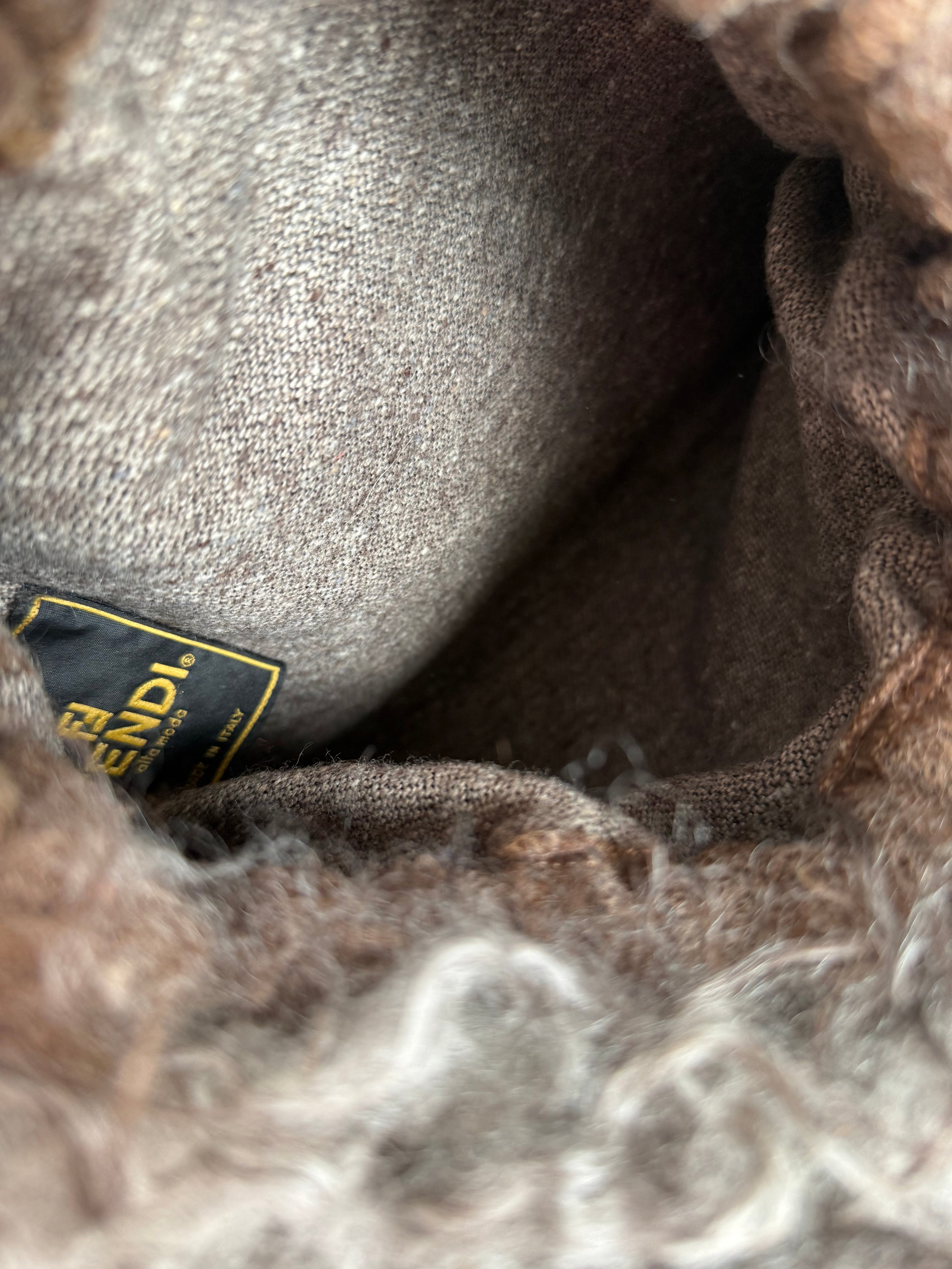 Fendi 90s mongolian fur bag