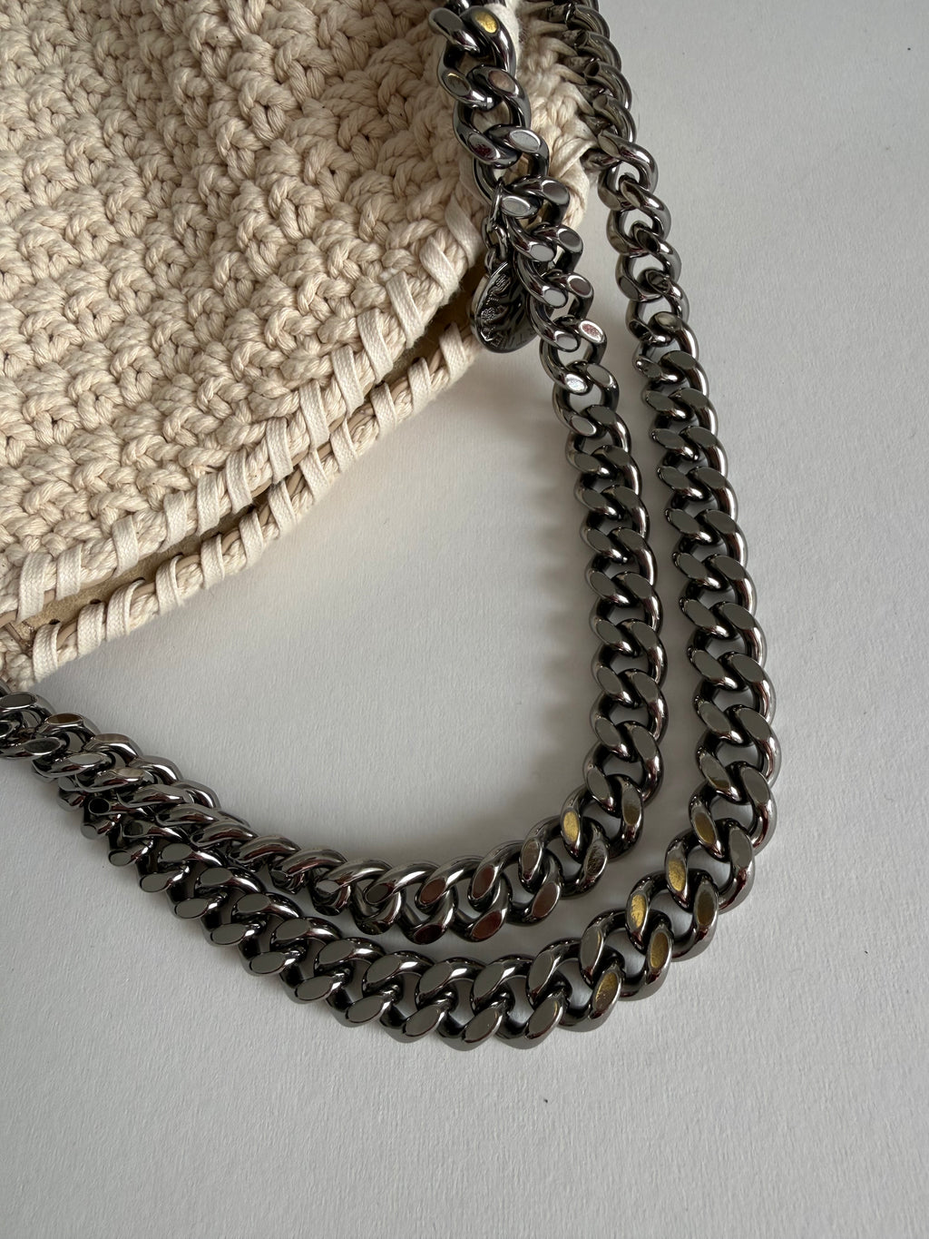 Stella McCartney Falabella mini tote crochet
