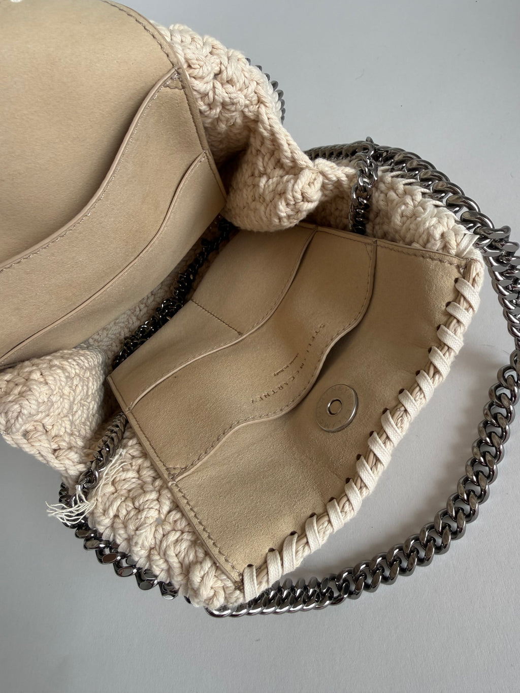 Stella McCartney Falabella mini tote crochet