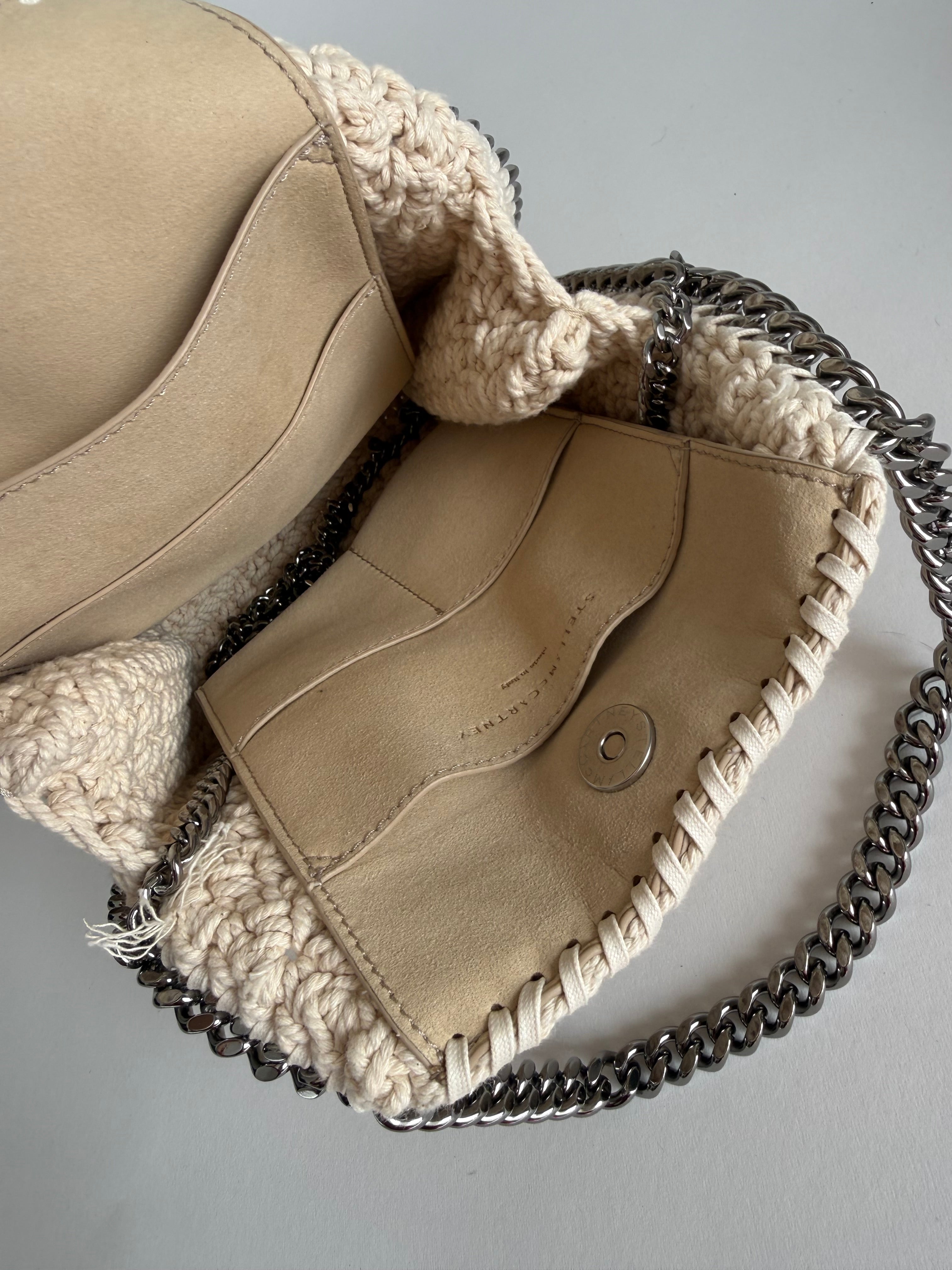 Stella McCartney Falabella mini tote crochet