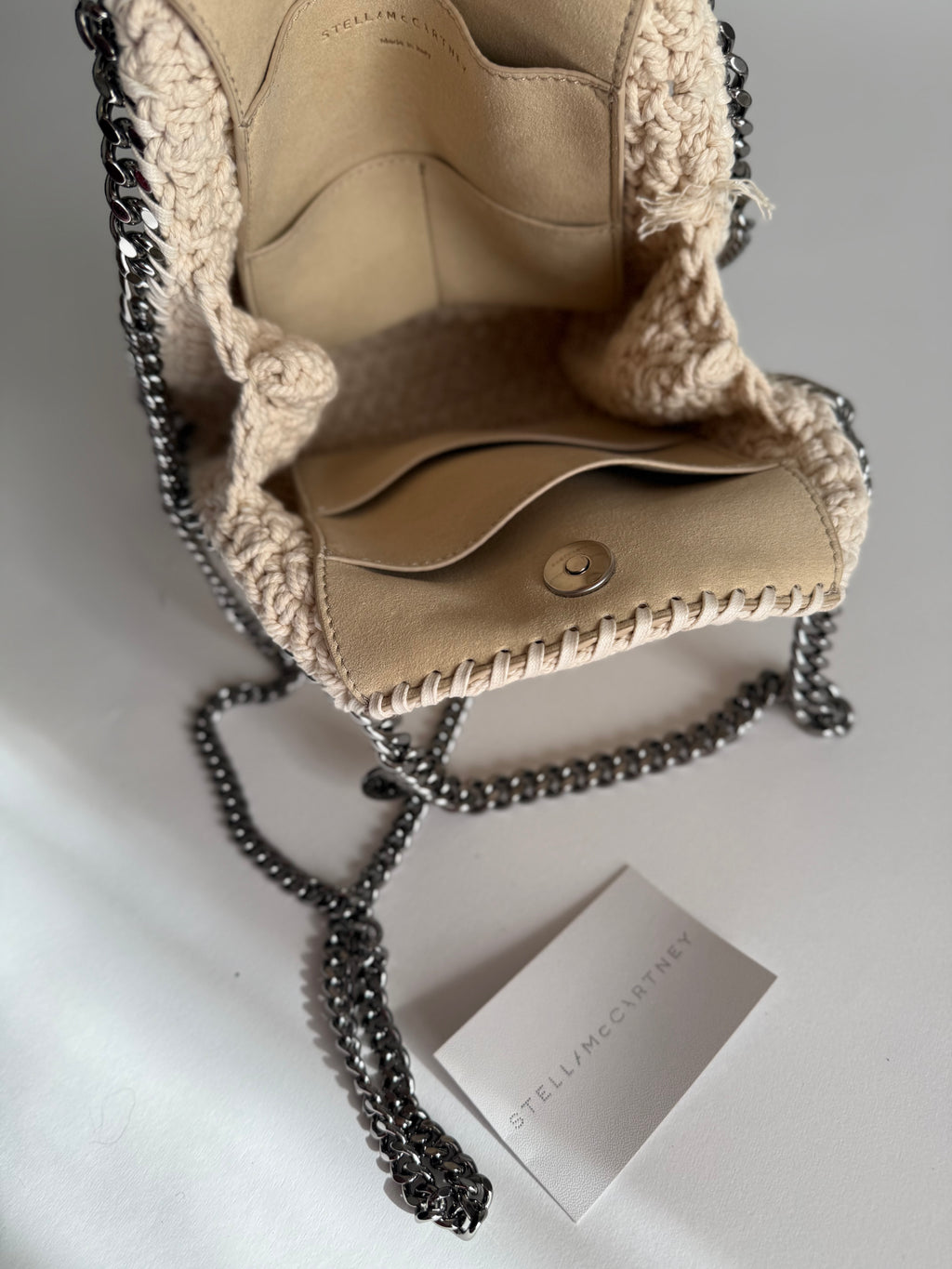 Stella McCartney Falabella mini tote crochet
