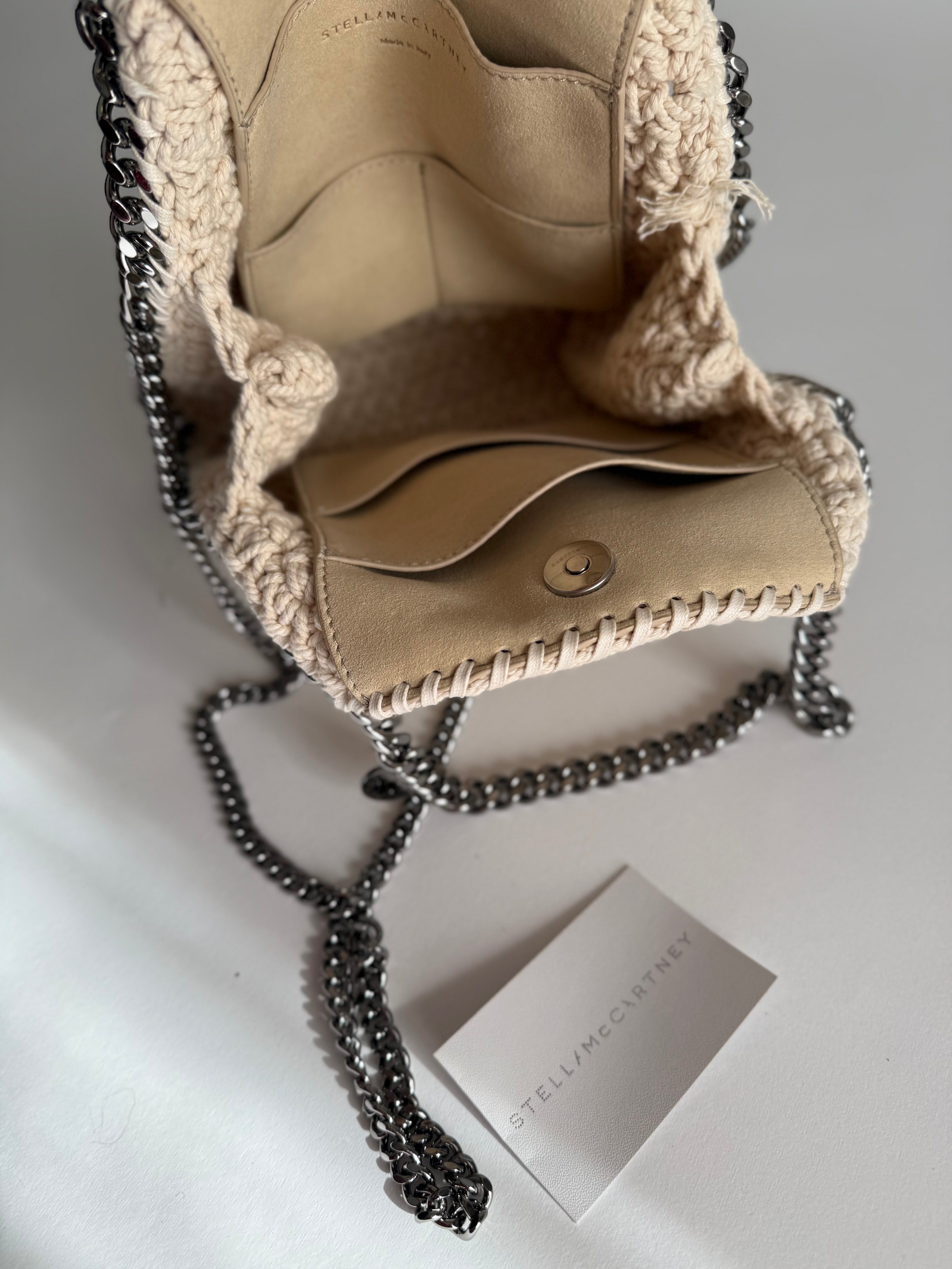 Stella McCartney Falabella mini tote crochet