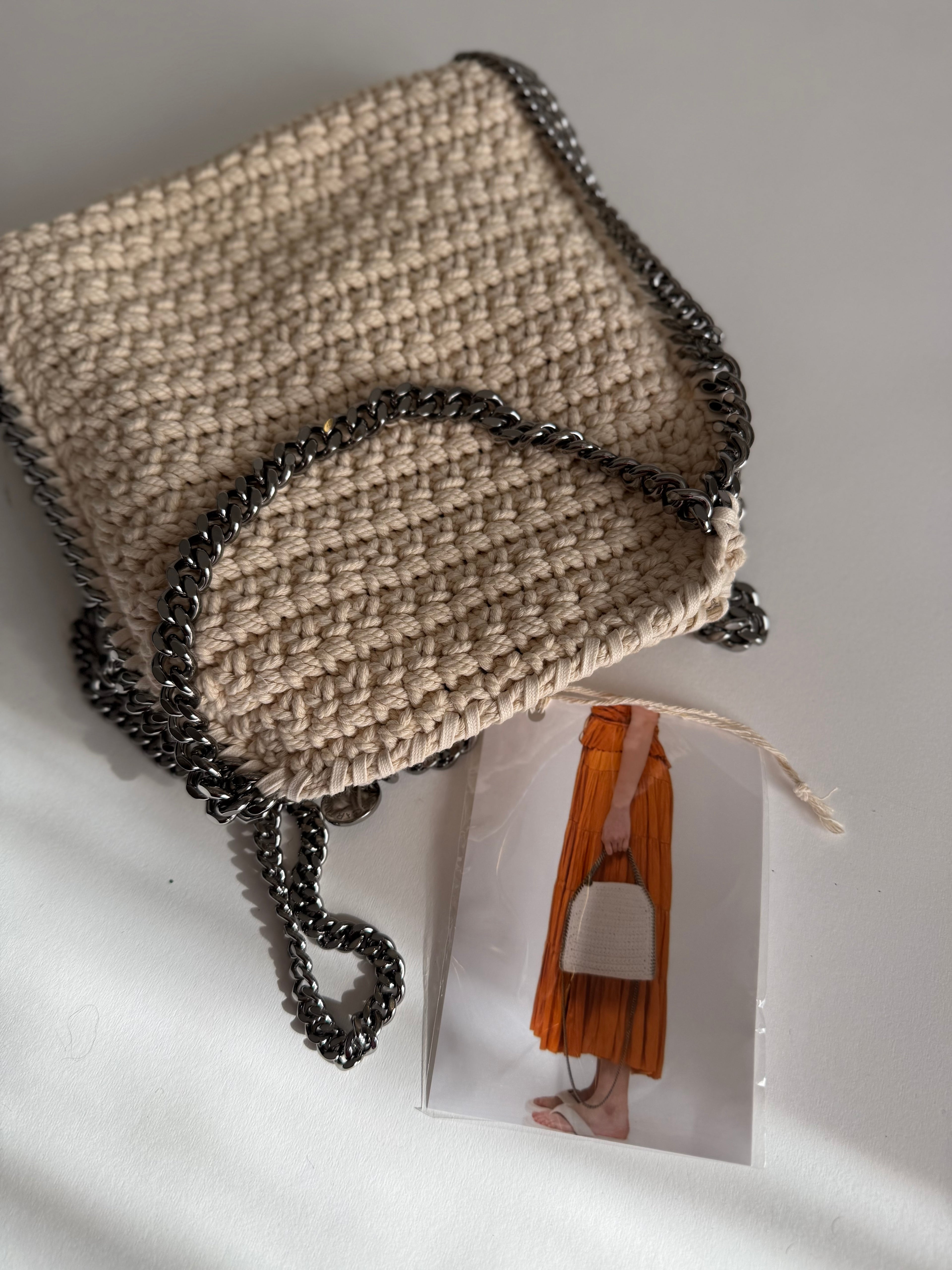 Stella McCartney Falabella mini tote crochet