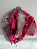 Cesare Paciotti pink beads bag
