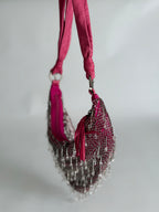 Cesare Paciotti pink beads bag