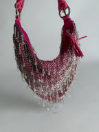 Cesare Paciotti pink beads bag