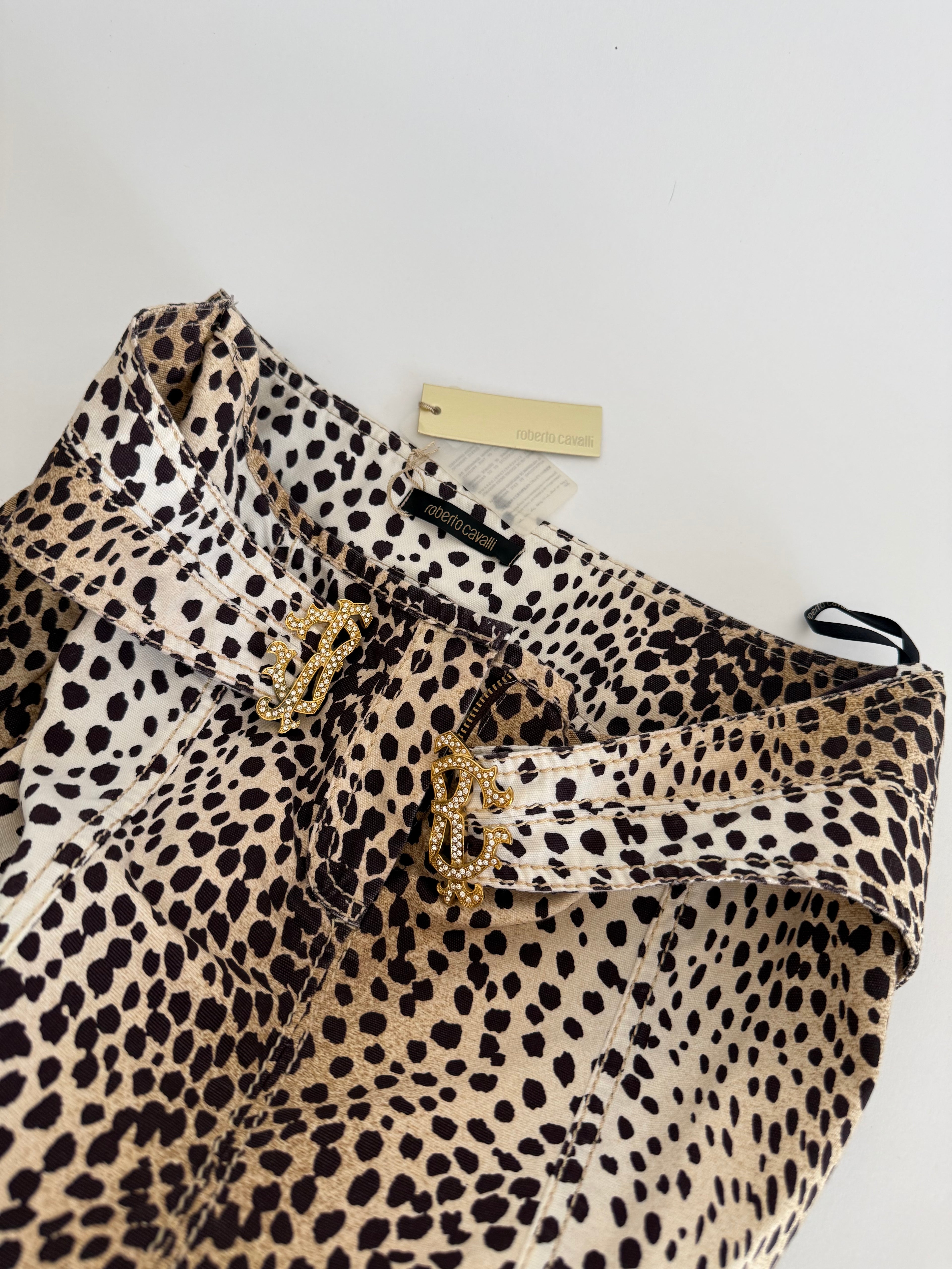 Roberto Cavalli SS 2005 long mermaid leopard skirt