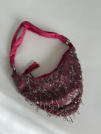Cesare Paciotti pink beads bag