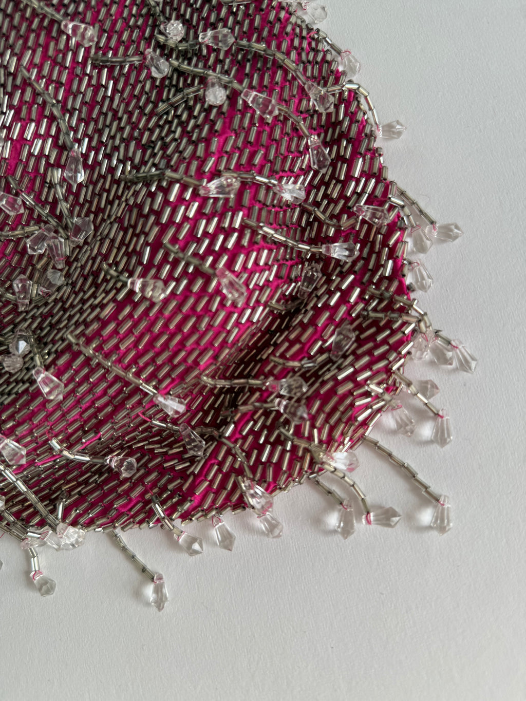 Cesare Paciotti pink beads bag