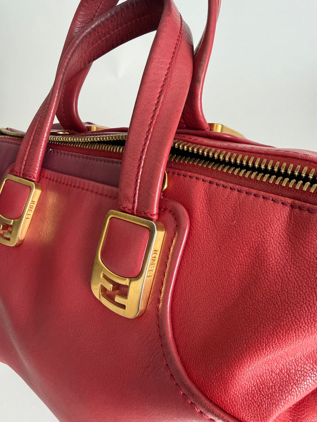 Fendi Chameleon 2012 red handbag