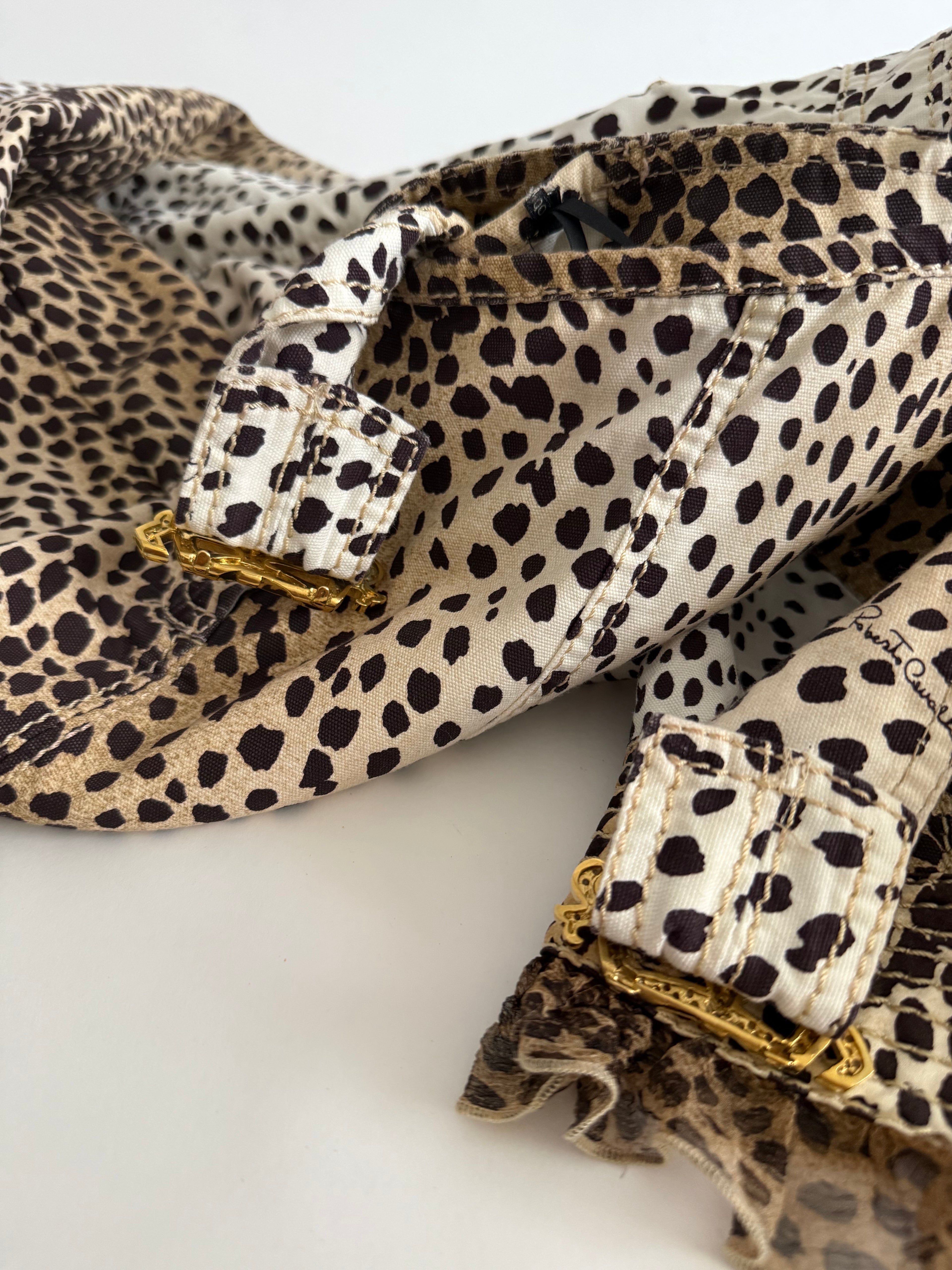Roberto Cavalli SS 2005 long mermaid leopard skirt