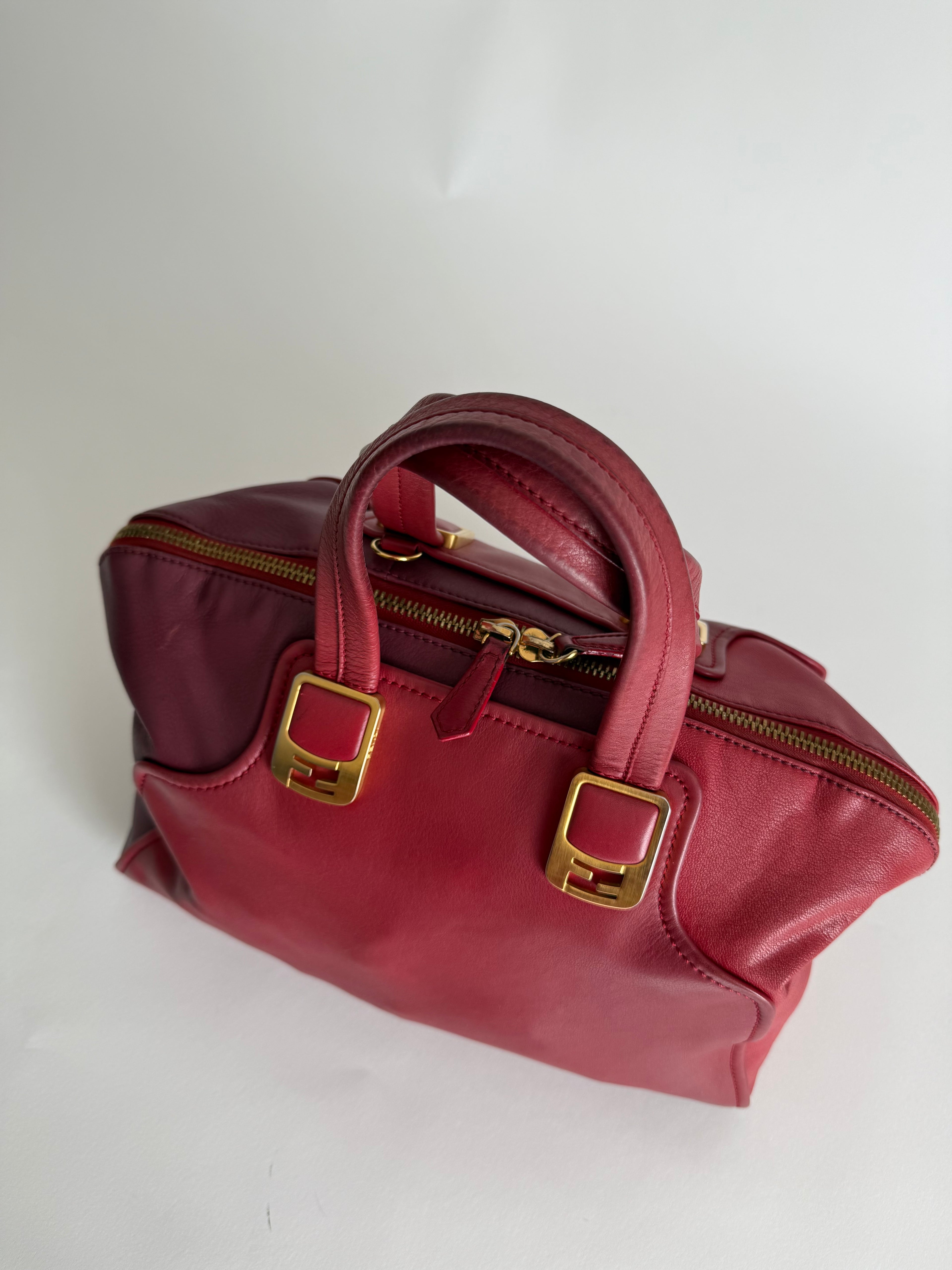 Fendi Chameleon 2012 red handbag