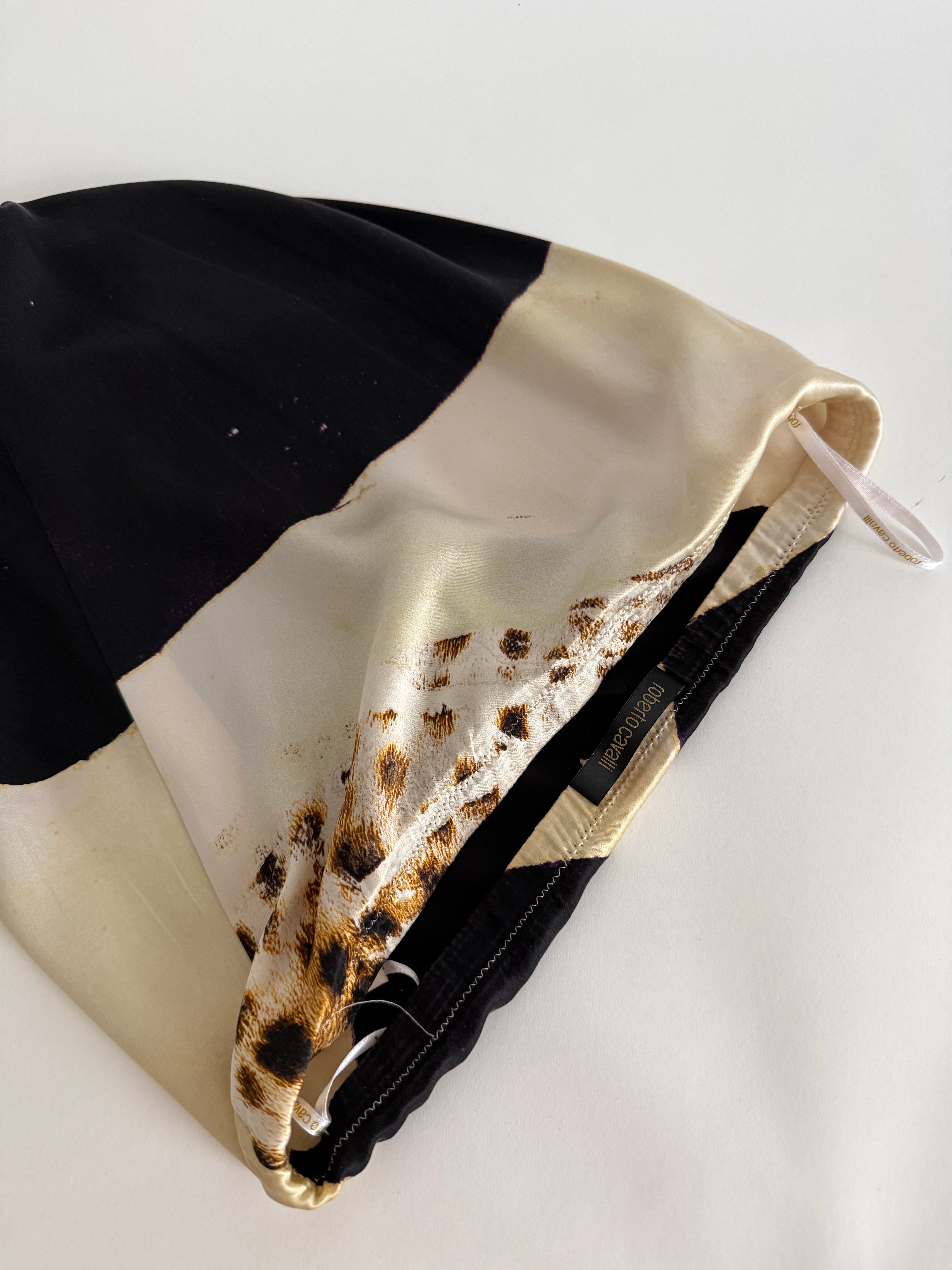 Roberto Cavalli SS 2007 silk dress skirt multi-colored