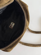 Prada green suede shoulder bag