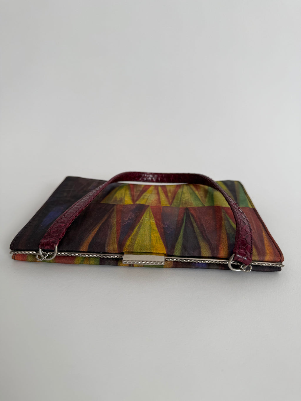 Iceberg SS 1999 Runway multicolor silk pochette