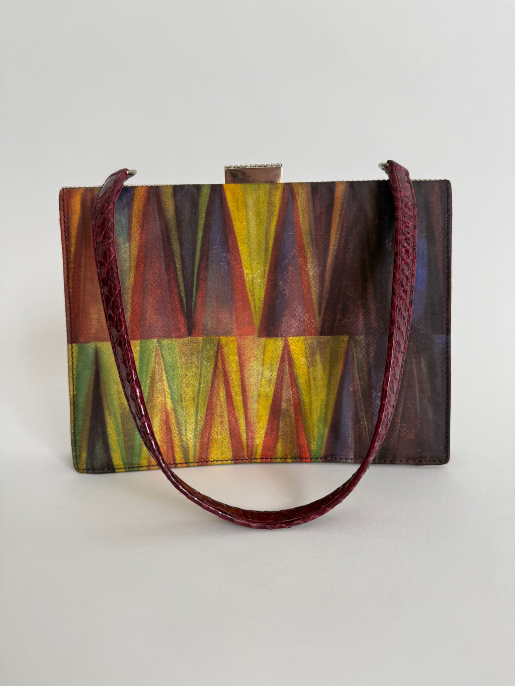 Iceberg SS 1999 Runway multicolor silk pochette