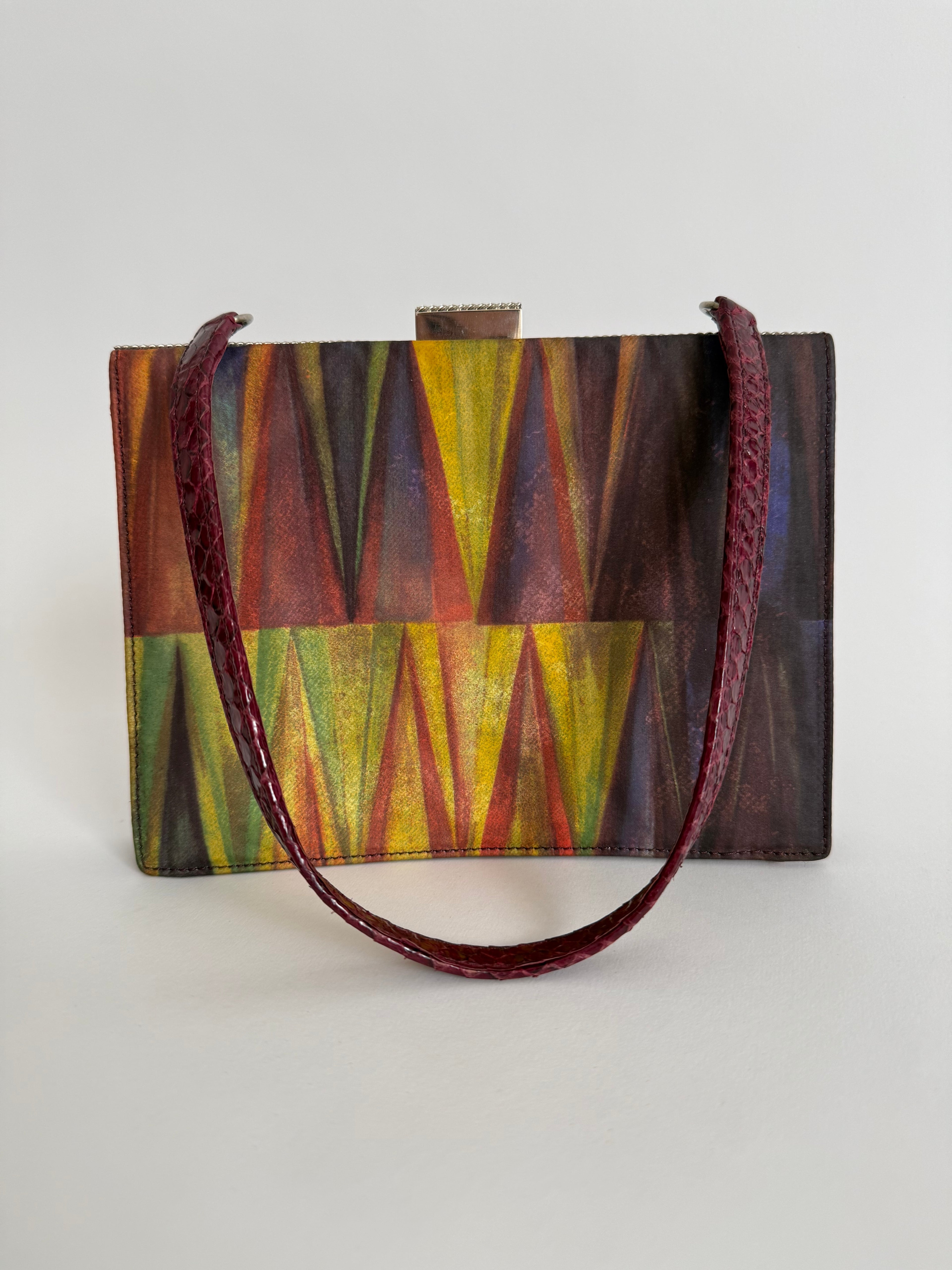 Iceberg SS 1999 Runway multicolor silk pochette
