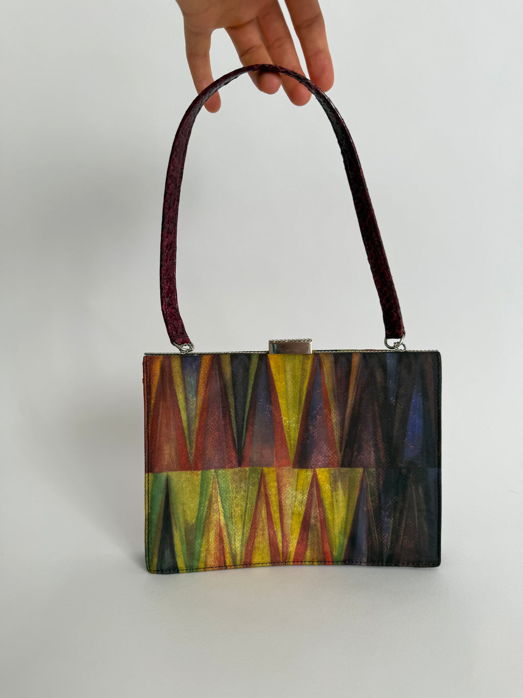 Iceberg SS 1999 Runway multicolor silk pochette