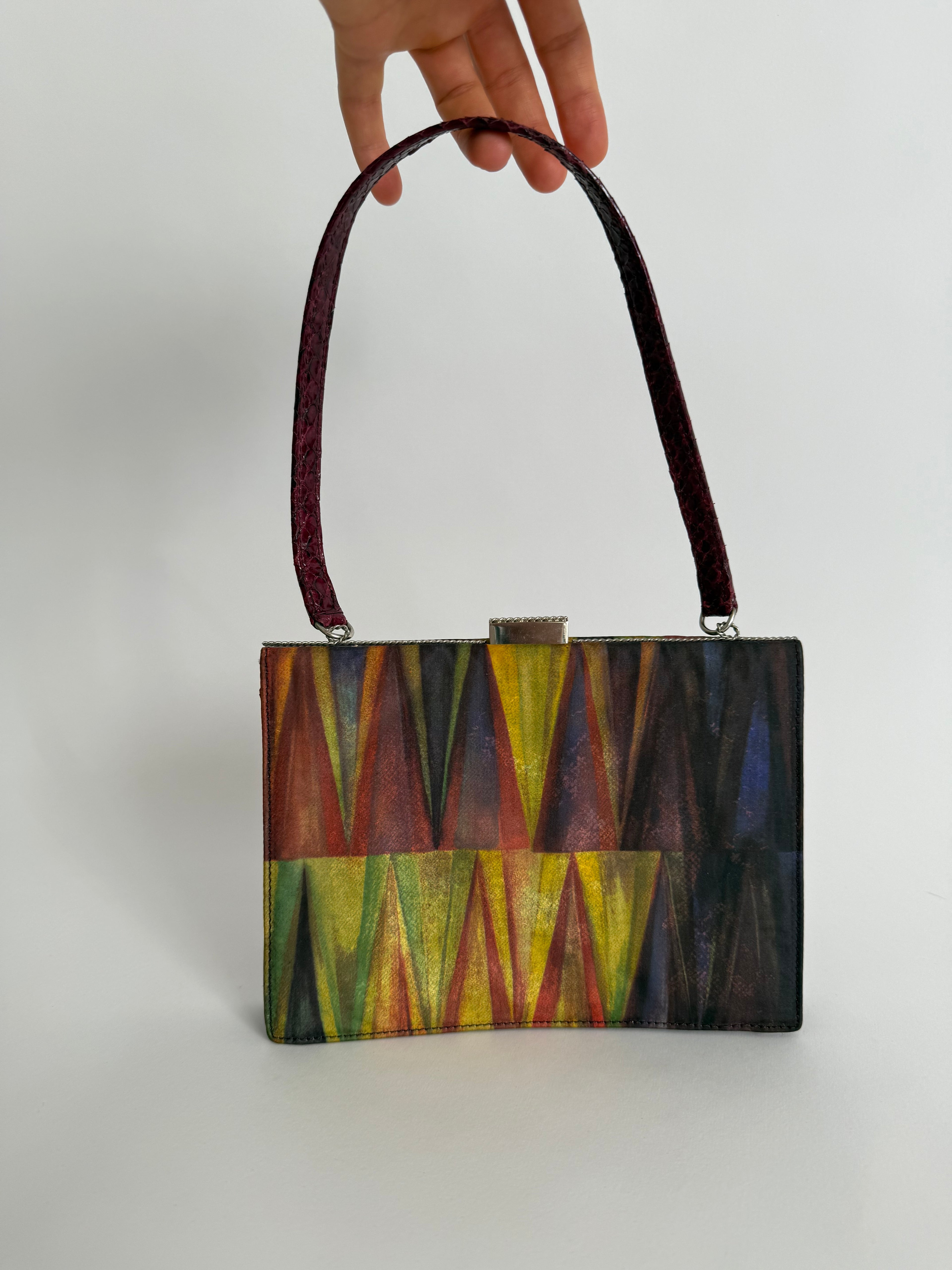 Iceberg SS 1999 Runway multicolor silk pochette