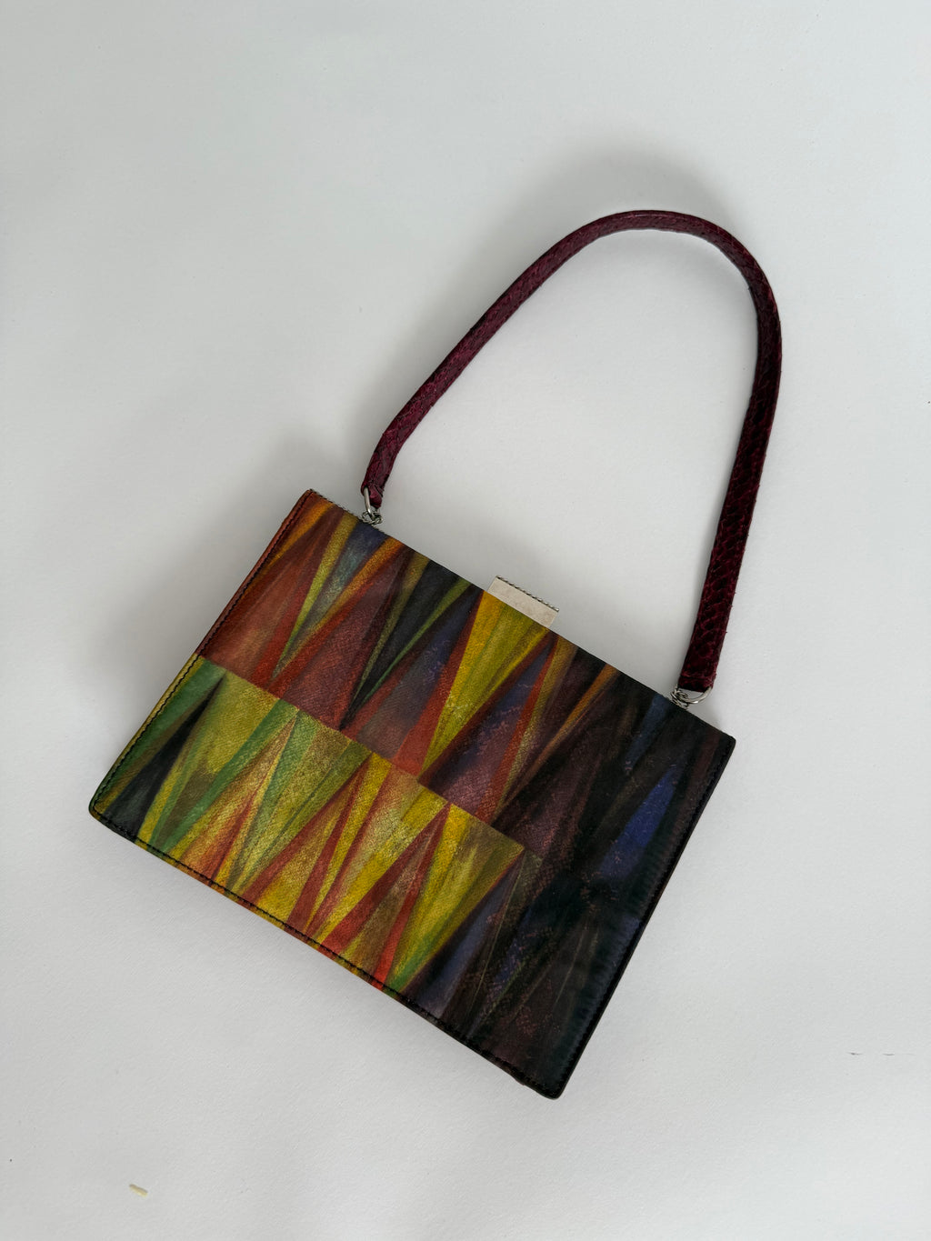 Iceberg SS 1999 Runway multicolor silk pochette