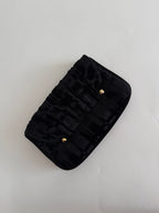 80s black velvet clutch