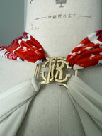Roberto Cavalli SS 2007 floral mini dress gold logo