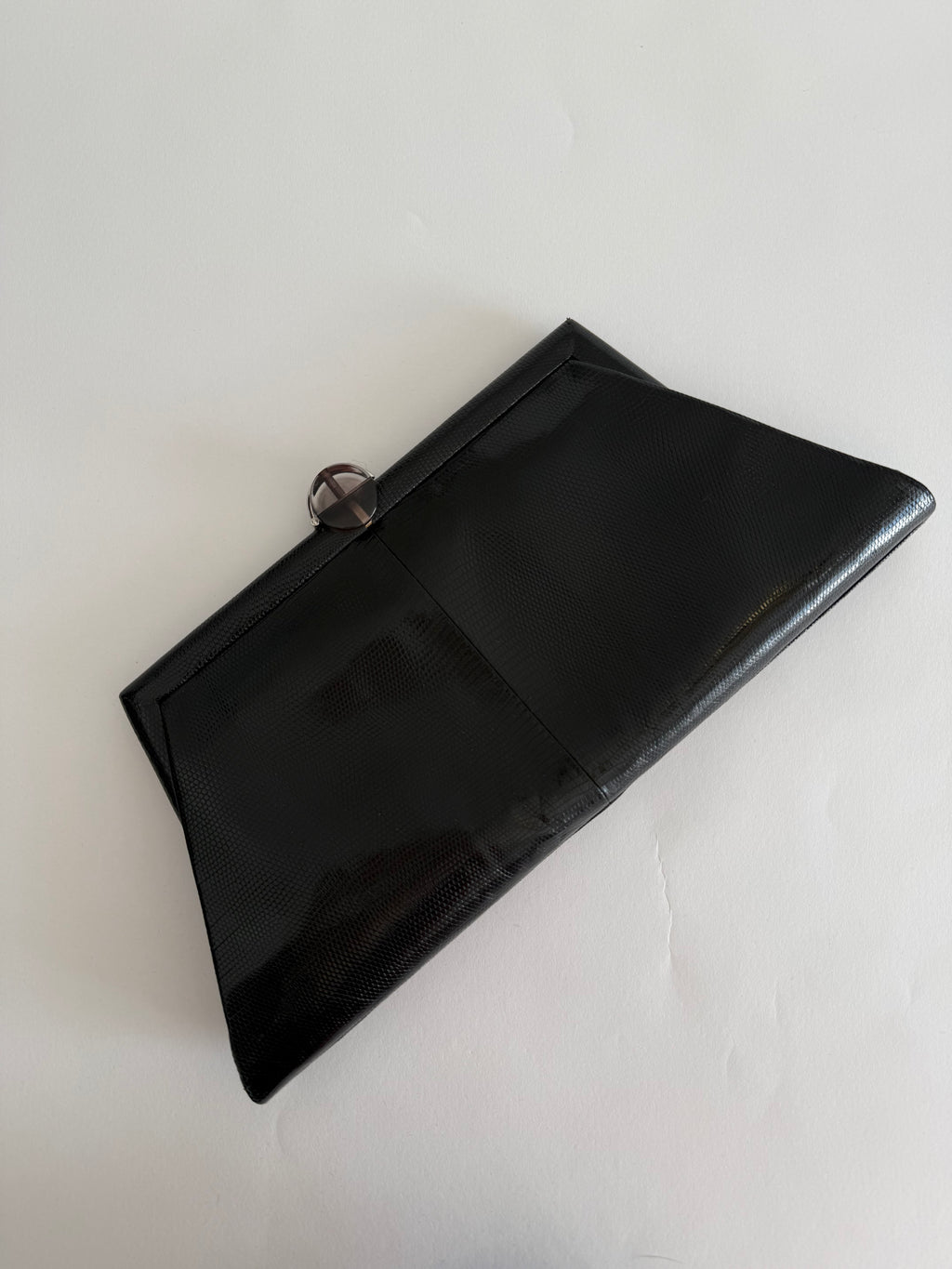 Lizard 70s black clutch