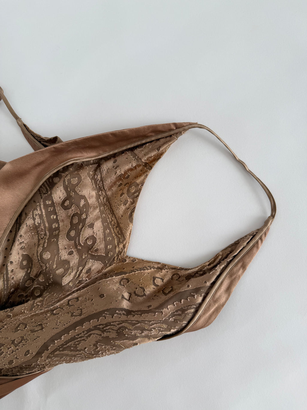 Roberto Cavalli FW 2004 midi bronze gold details