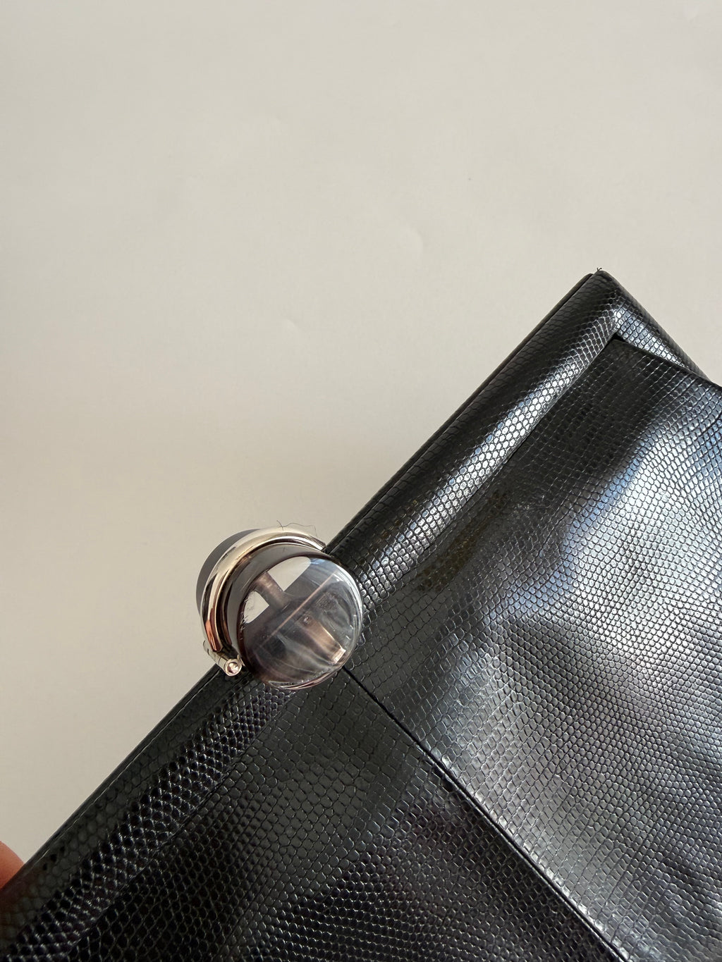 Lizard 70s black clutch