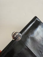 Lizard 70s black clutch