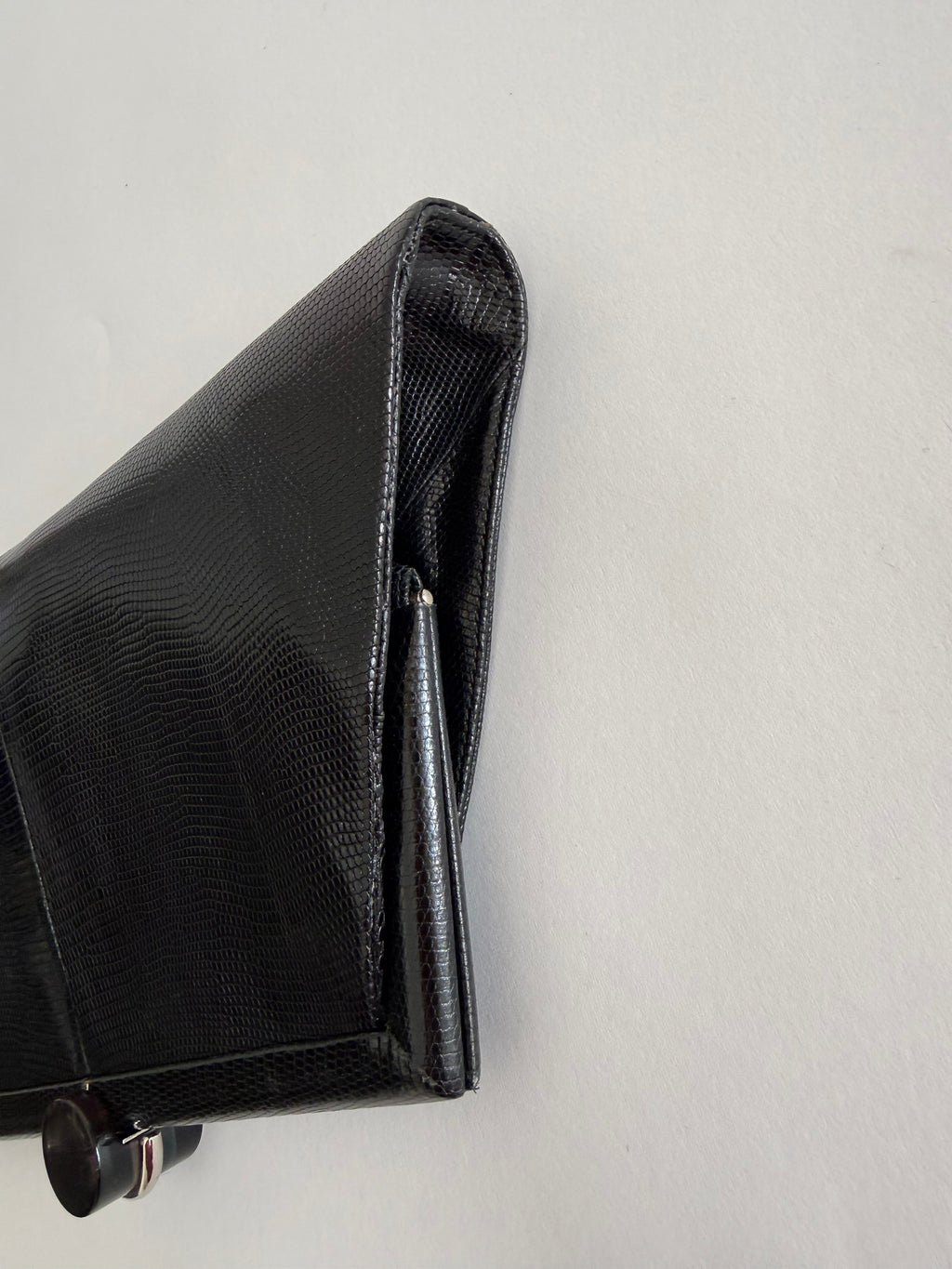 Lizard 70s black clutch