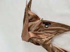 Roberto Cavalli FW 2004 midi bronze gold details