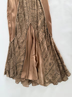 Roberto Cavalli FW 2004 midi bronze gold details