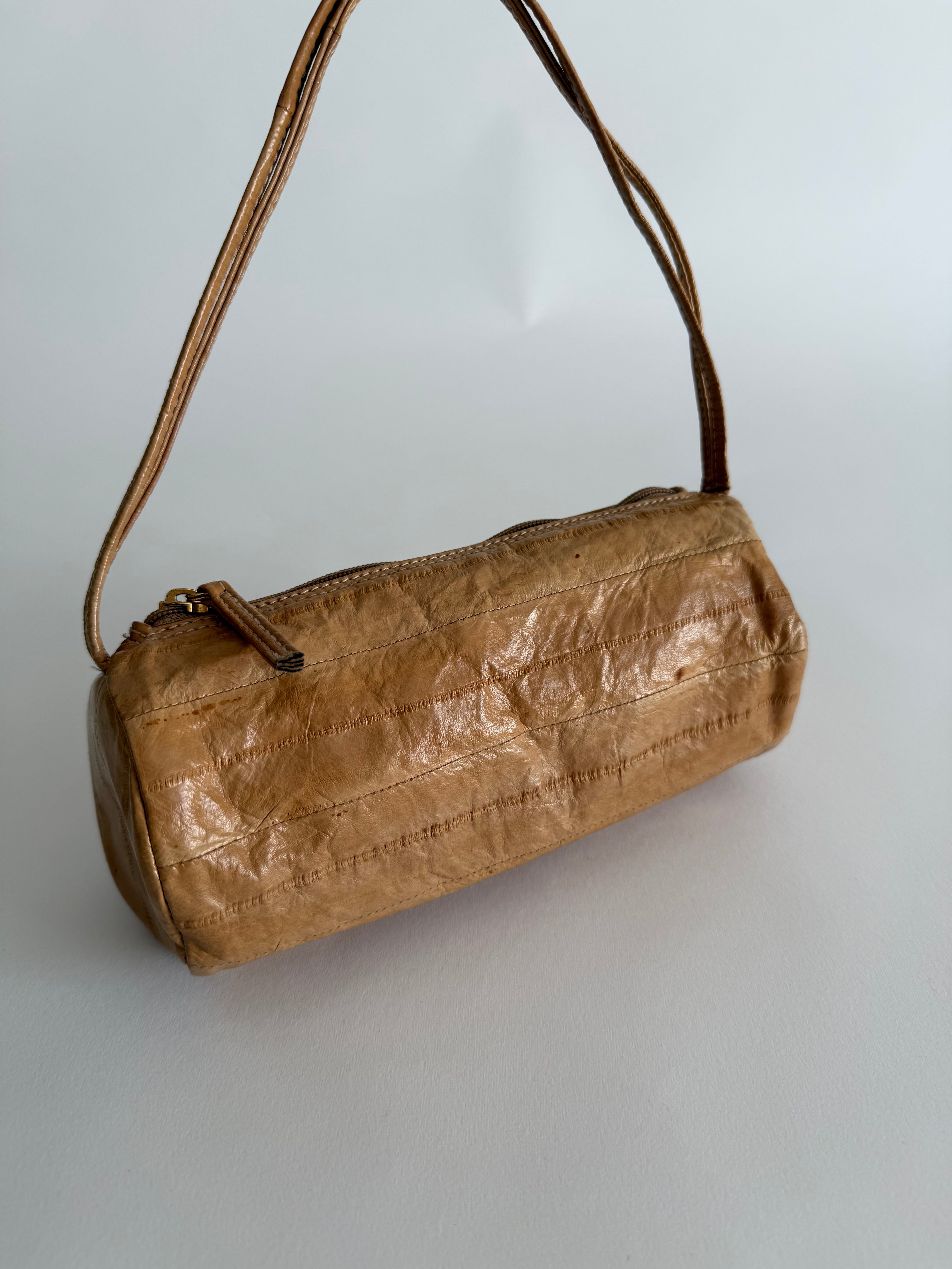 Vintage cream eel purse