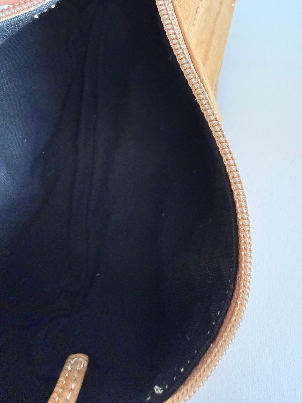 Vintage cream eel purse