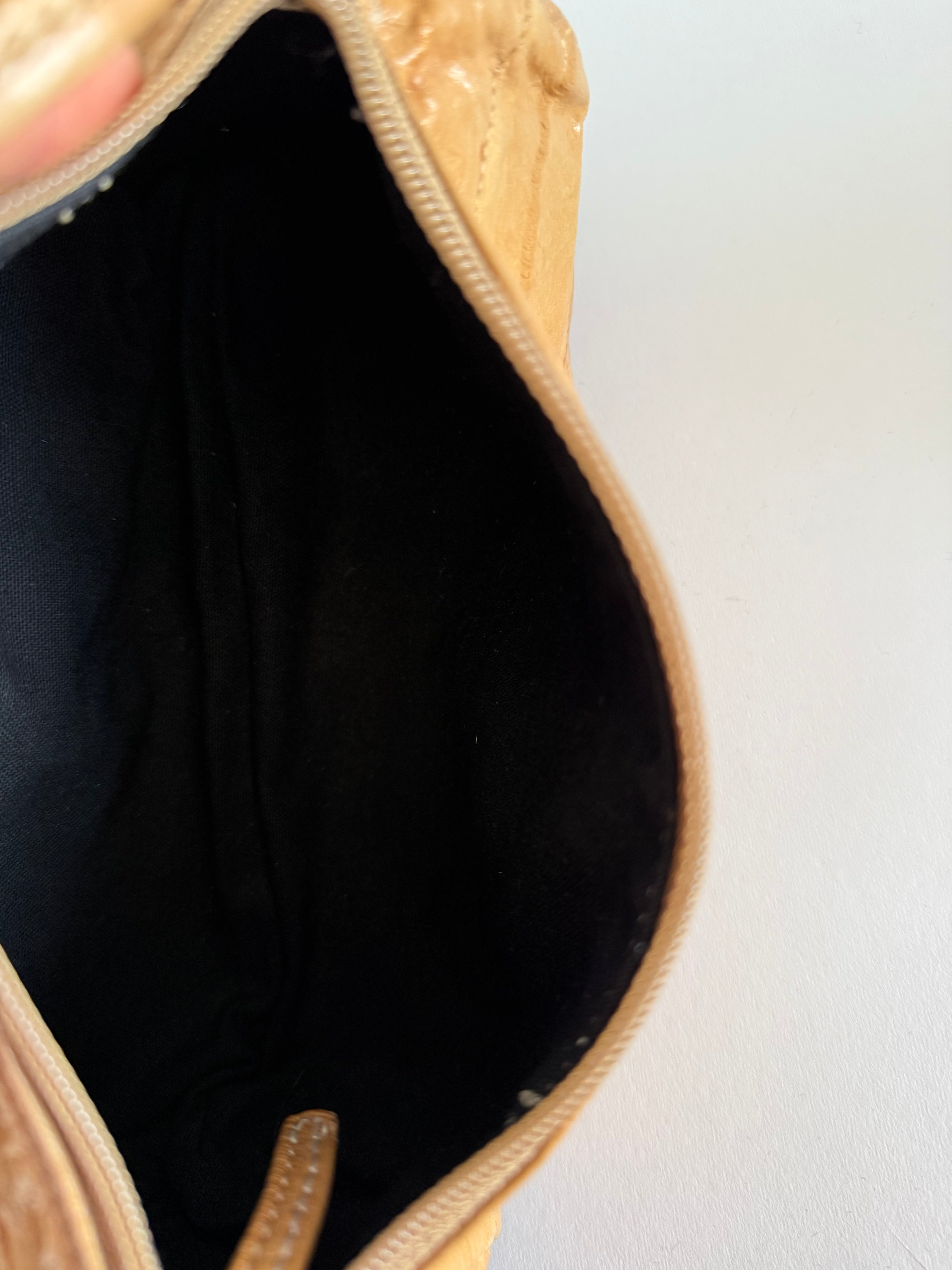 Vintage cream eel purse