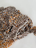 Roberto Cavalli SS 2006 orange brown mini ruffle dress