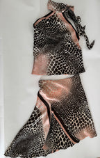 Roberto Cavalli SS 2004 silk set top and skirt
