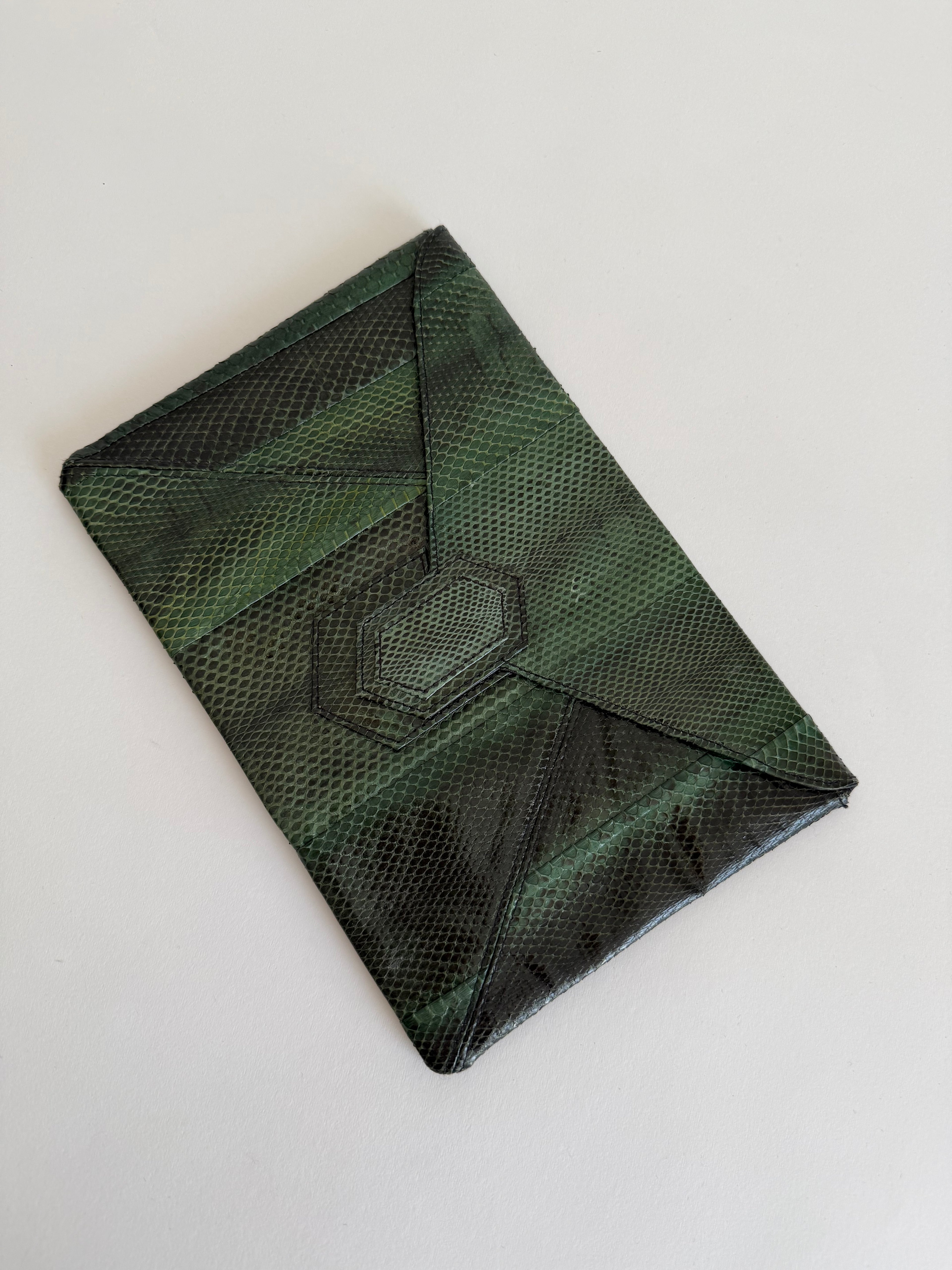 Clutch green reptile print